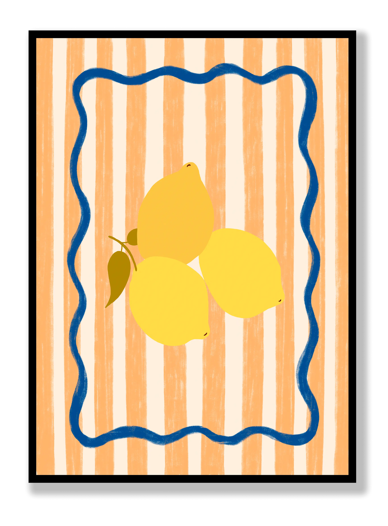 Lemons On Orange plakat