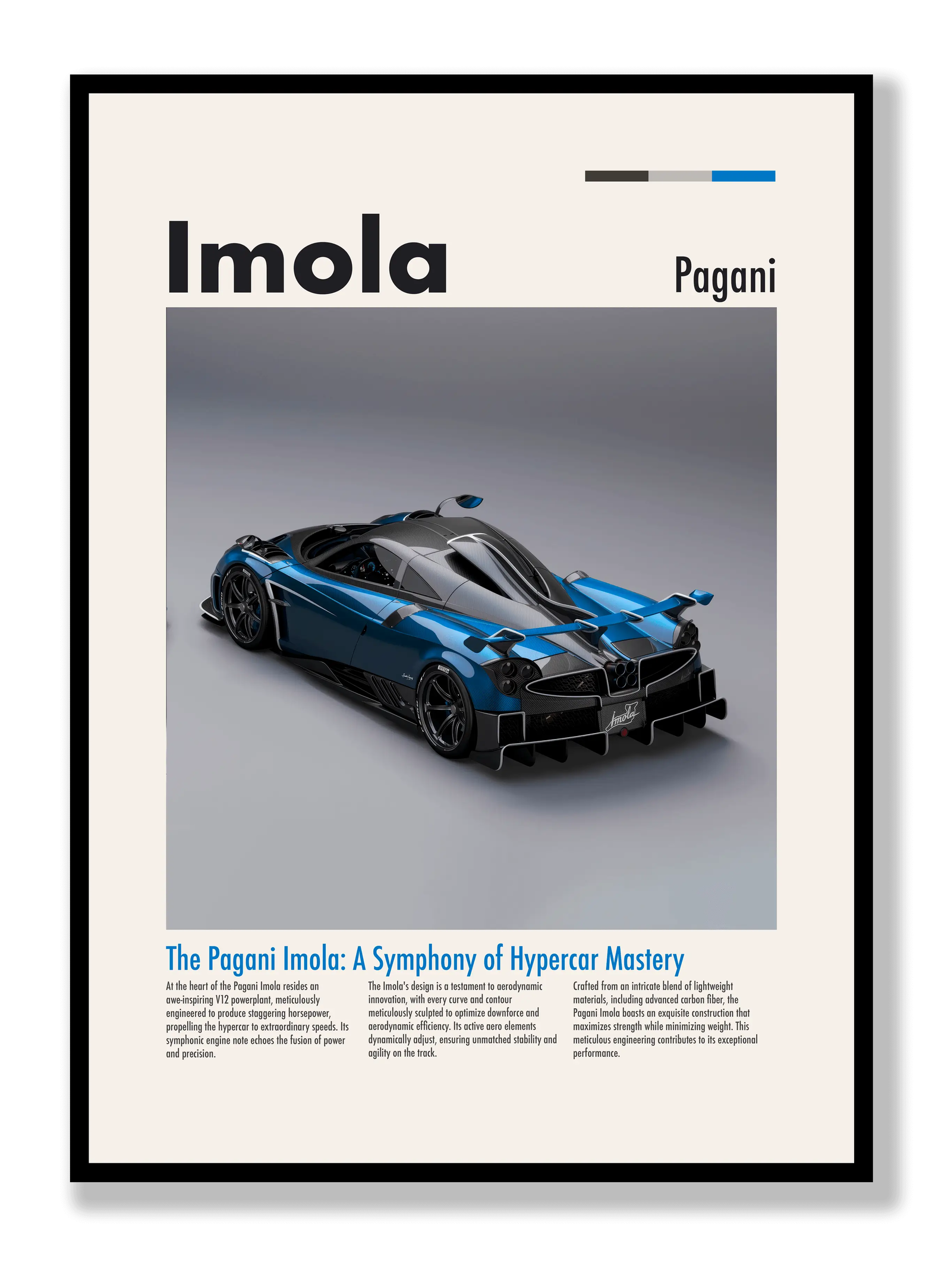 Pagani Imola plakat