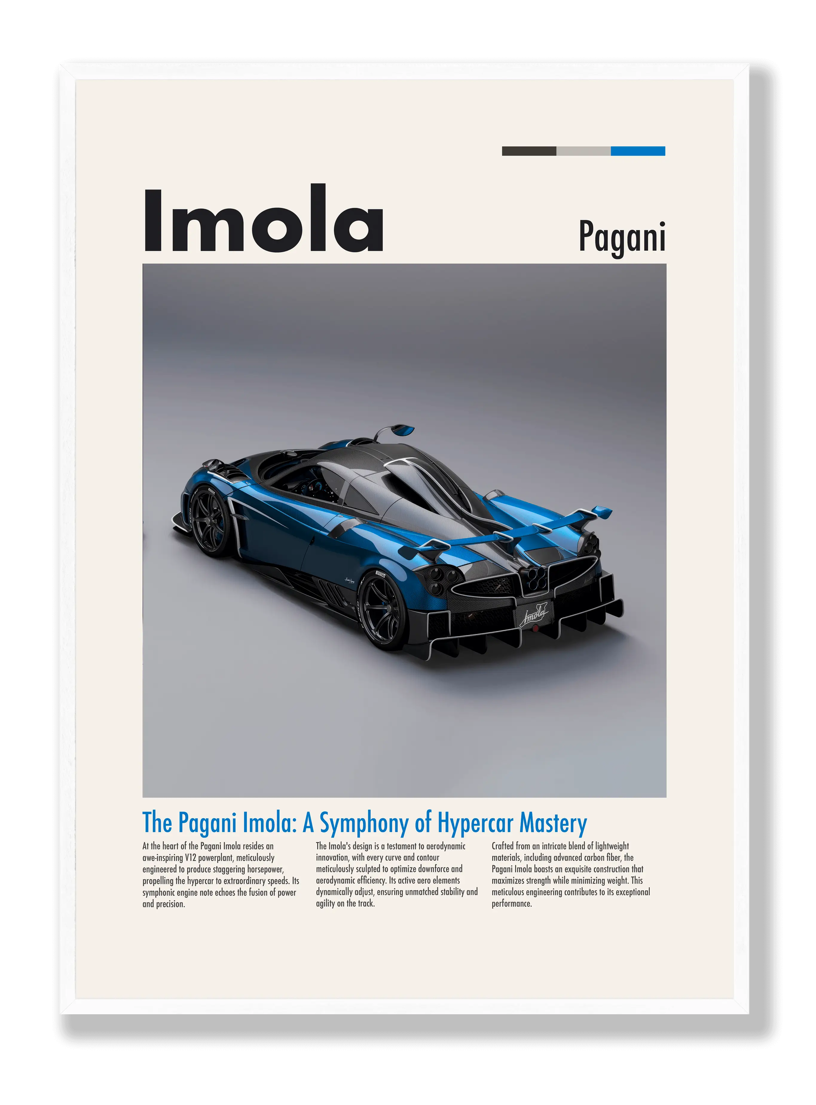 Pagani Imola plakat