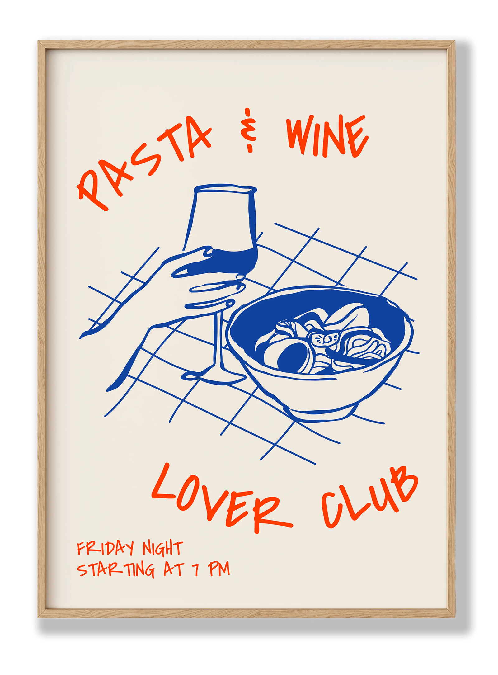 Pasta & Wine x Lover Club plakat