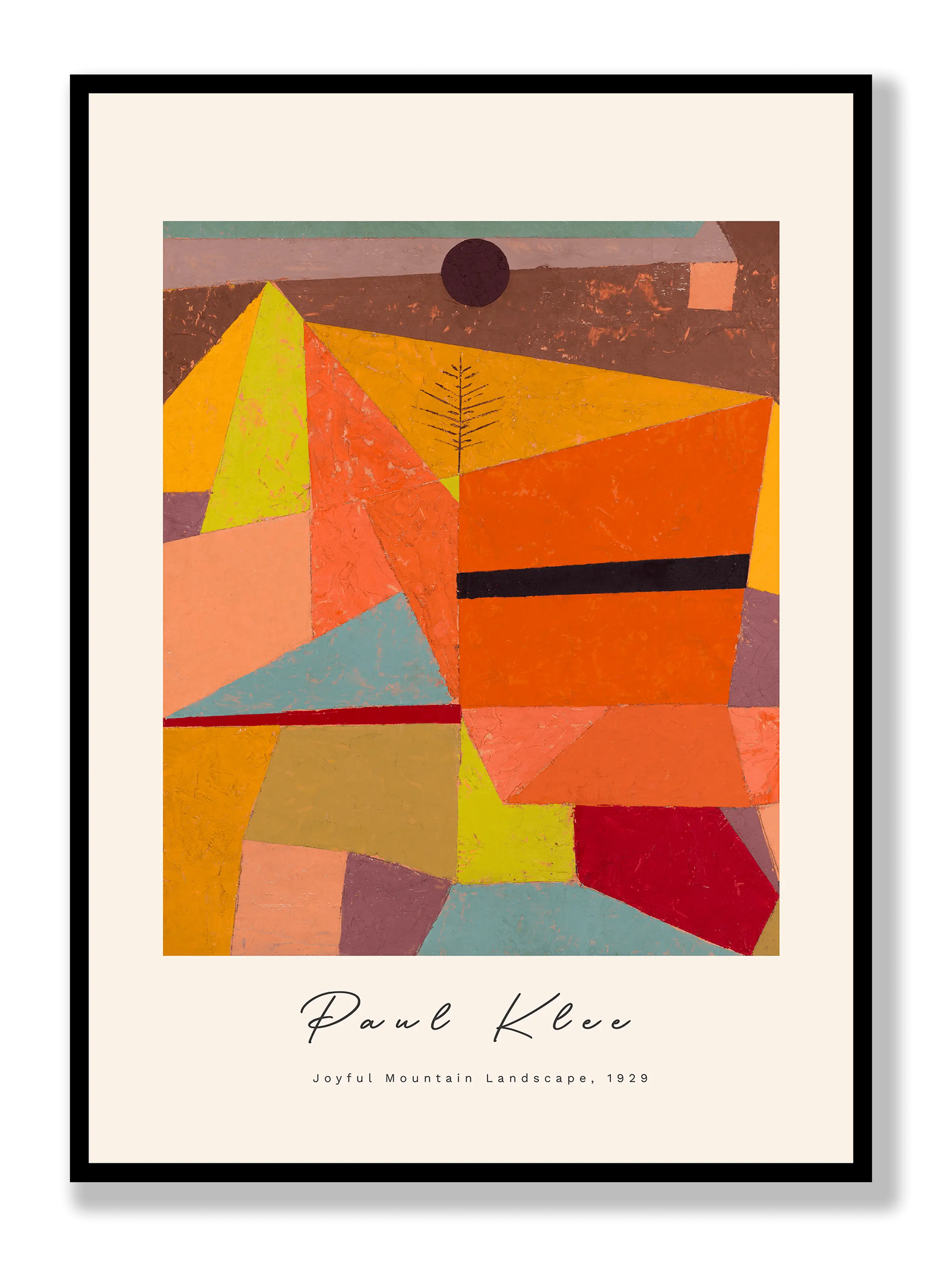 Paul Klee - Joyful Mountain Landscape plakat