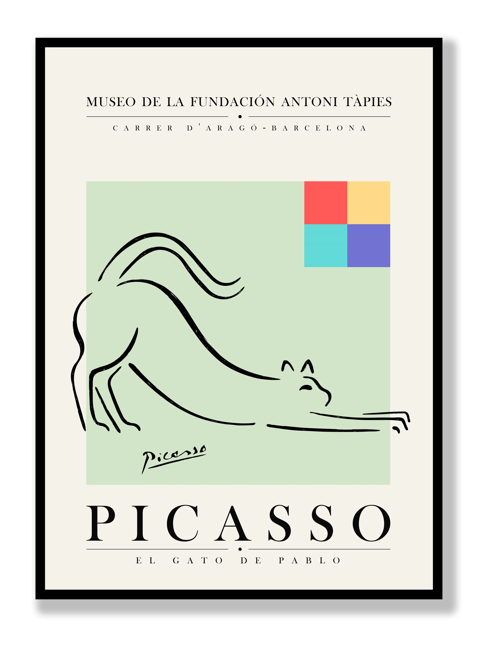 Picasso - El Gato De Pablo plakat