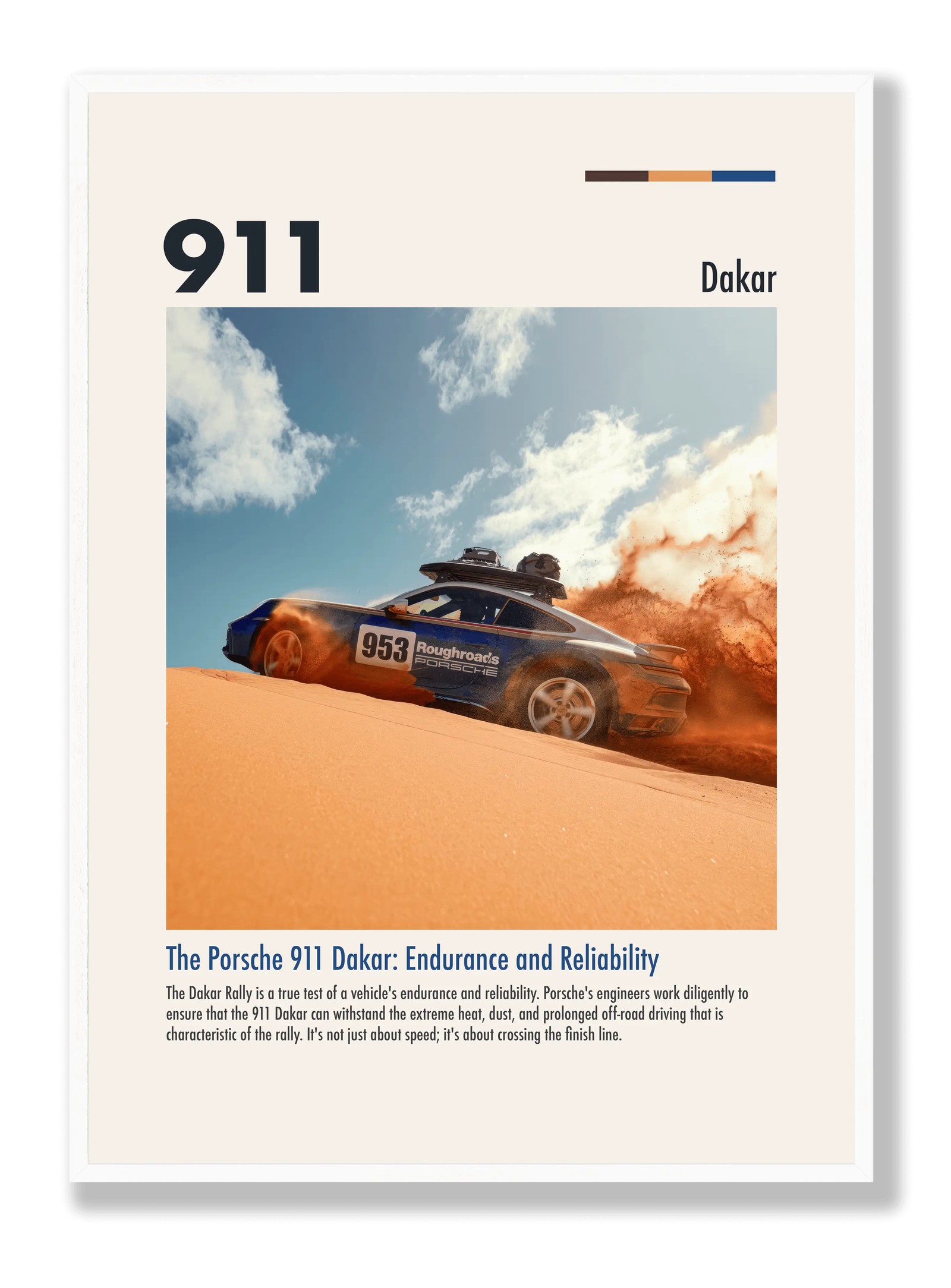 Porsche 911 Dakar plakat