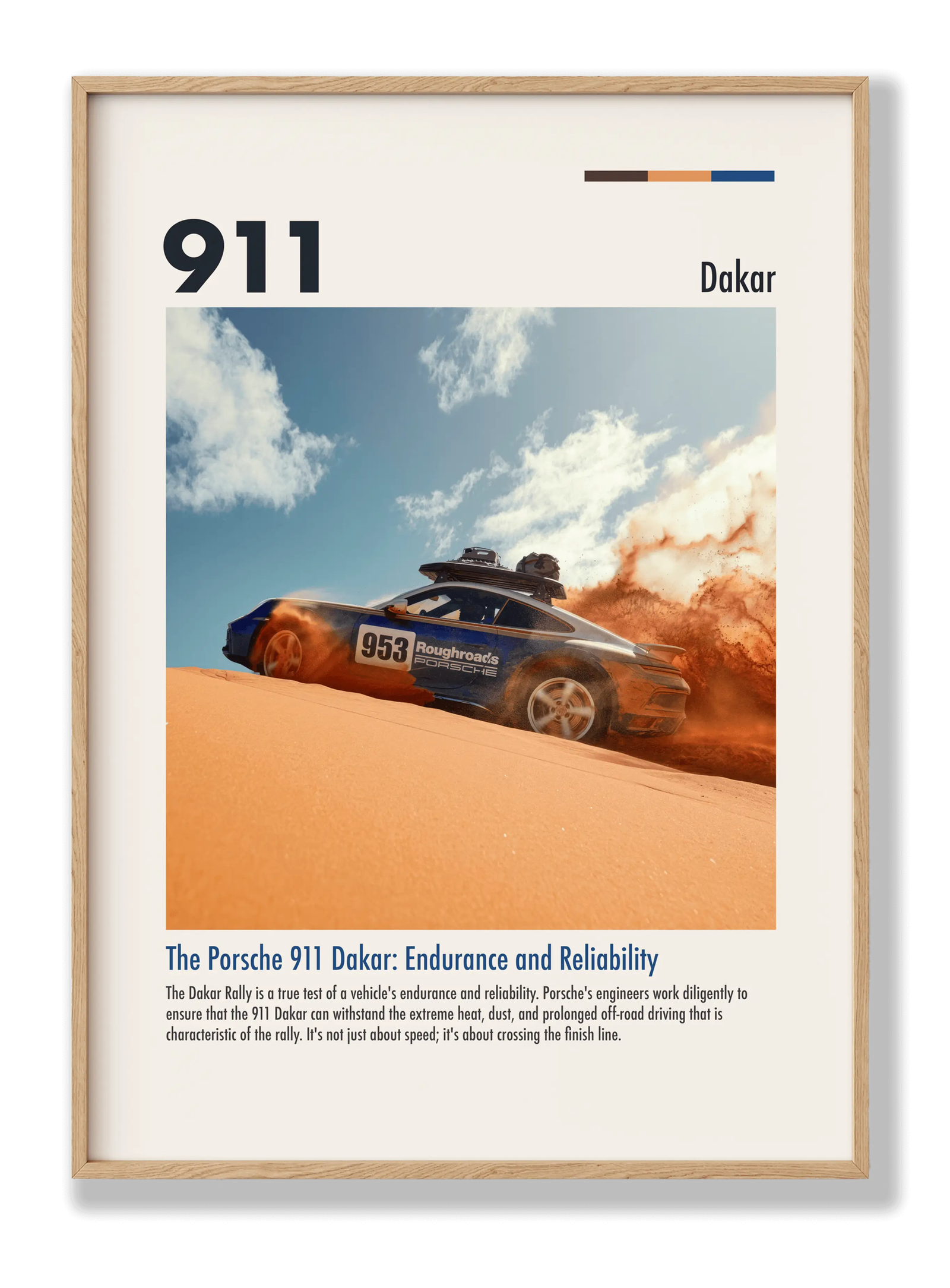 Porsche 911 Dakar plakat