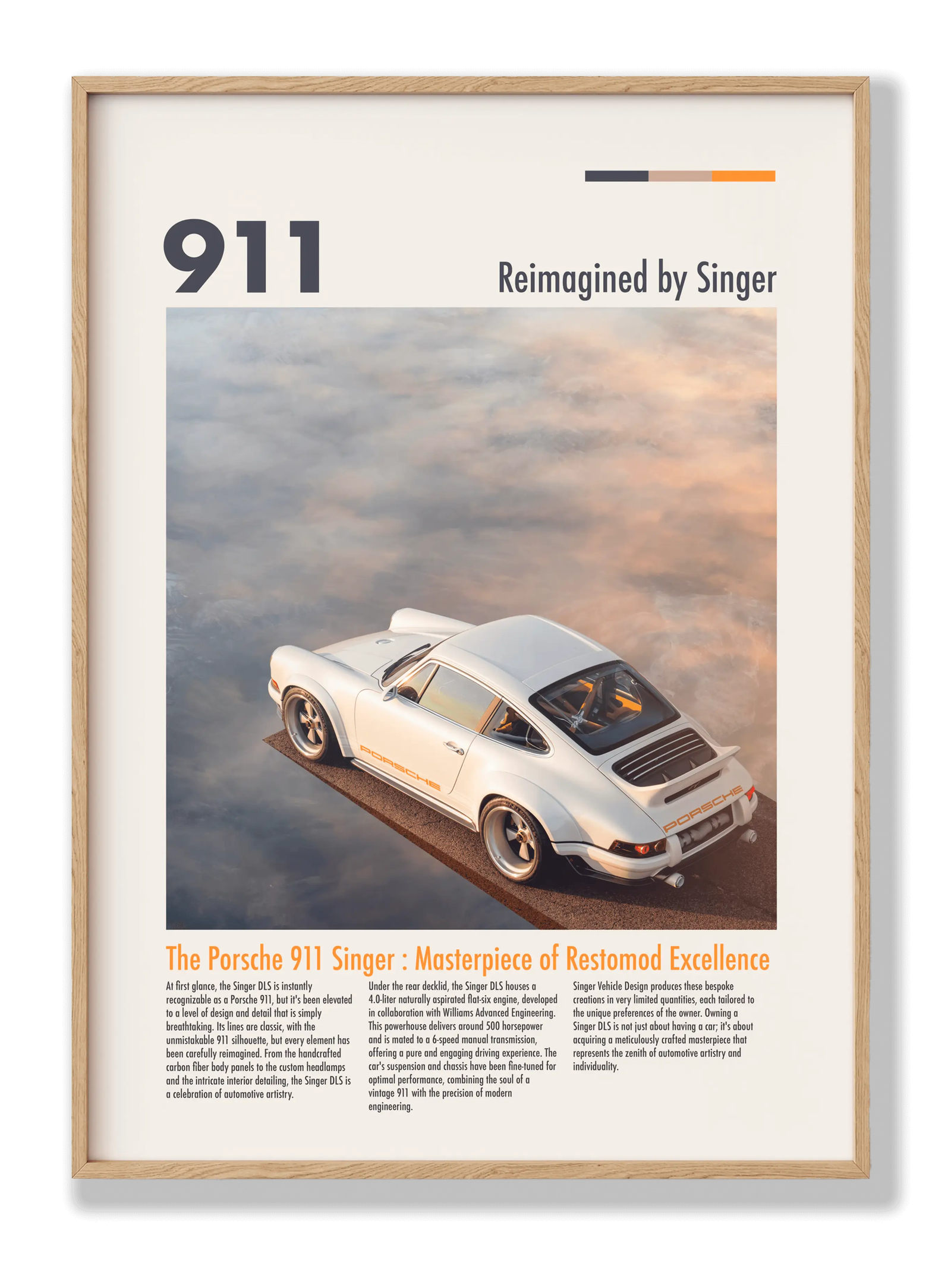 Porsche 911 x Singer plakat