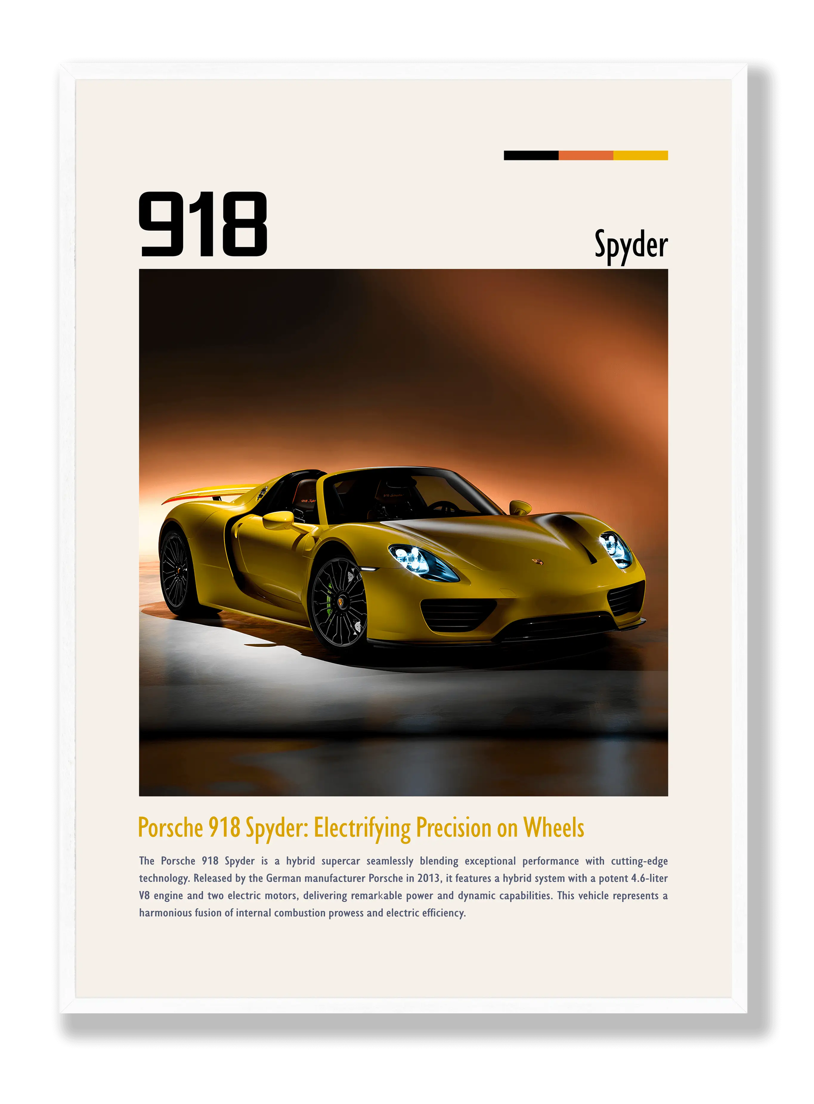 Porsche 918 Spyder 2 plakat