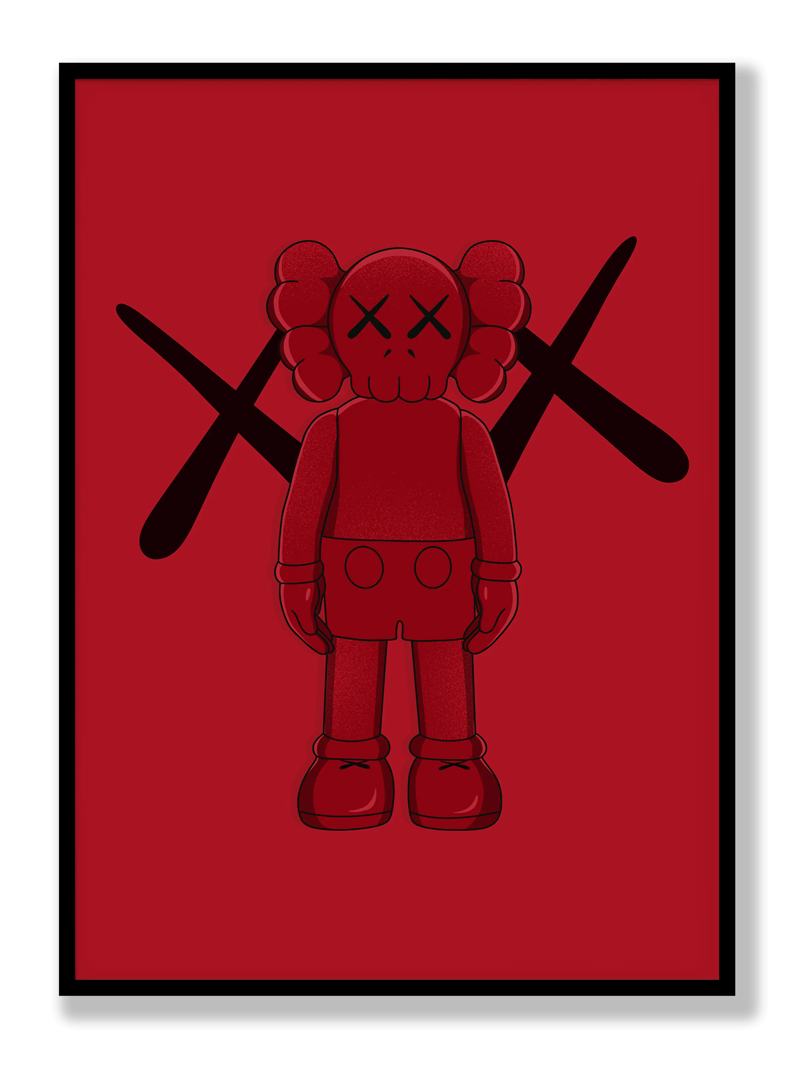 Red KAWS plakat