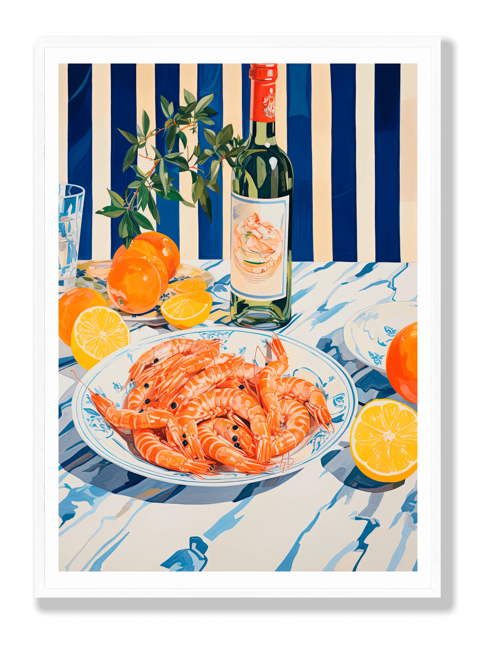 Shrimps And Wine plakat