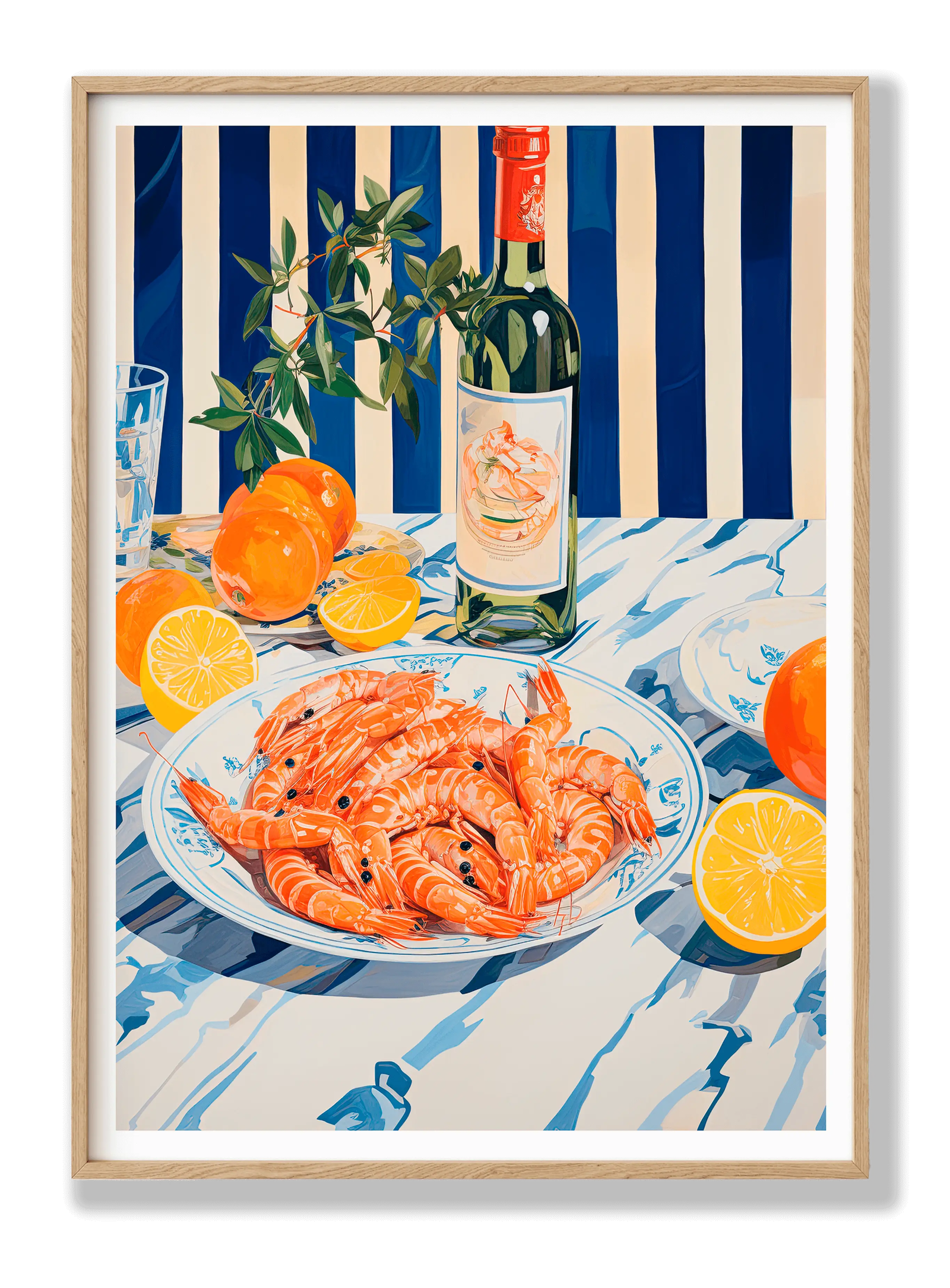 Shrimps And Wine plakat