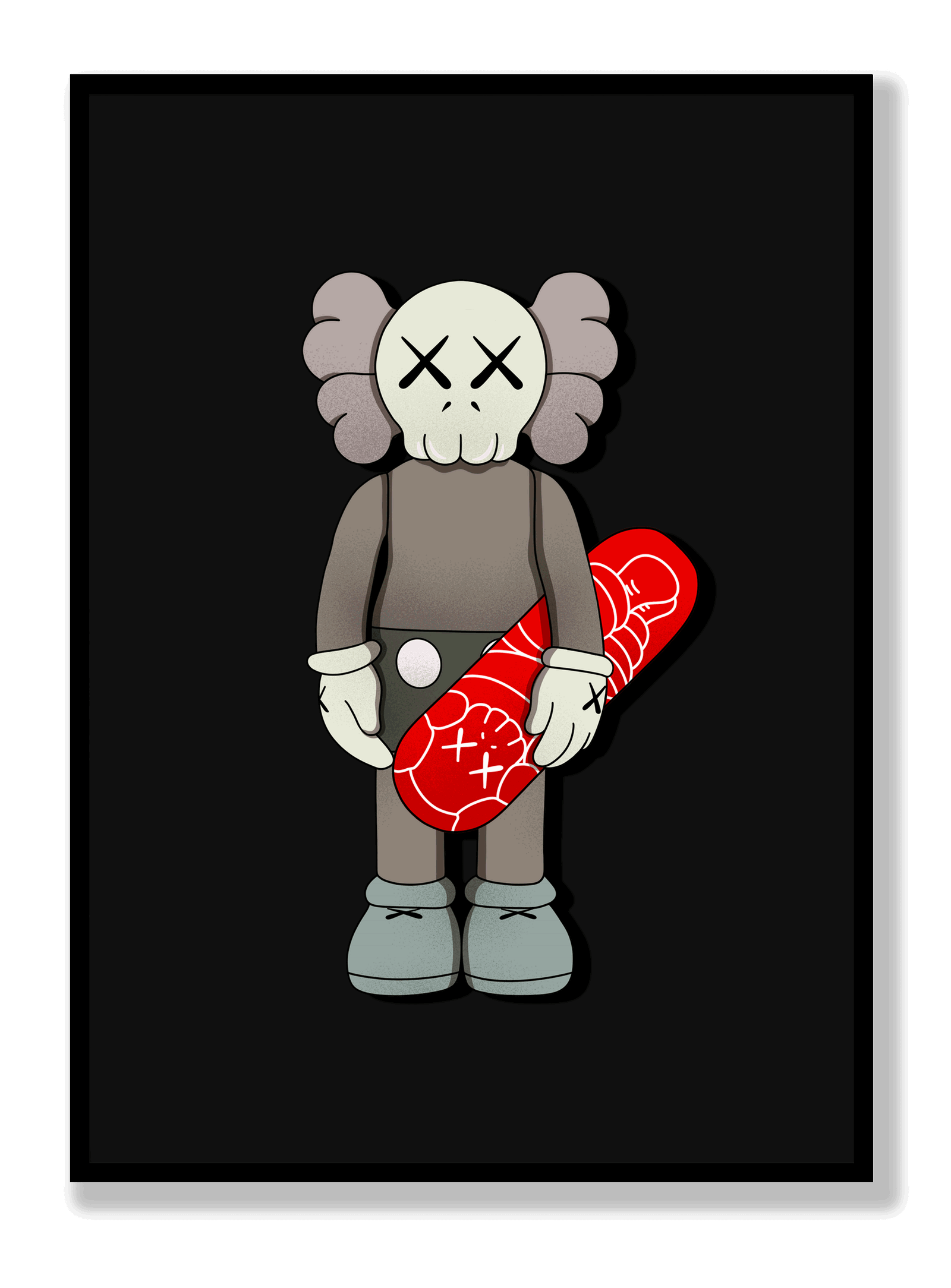 Skateboarder Kaws plakat