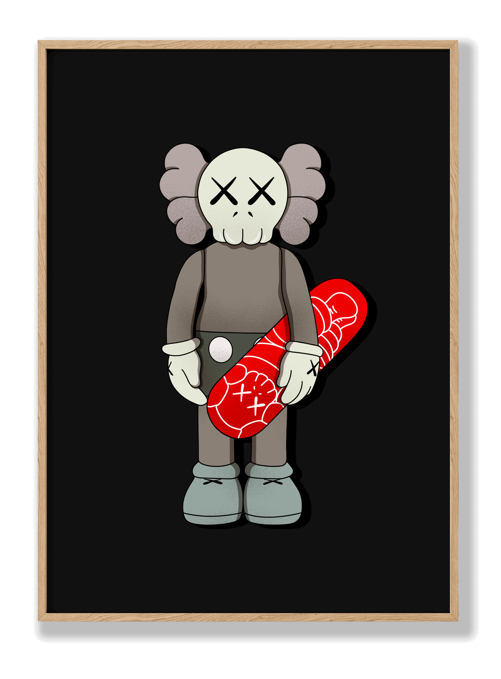 Skateboarder Kaws plakat