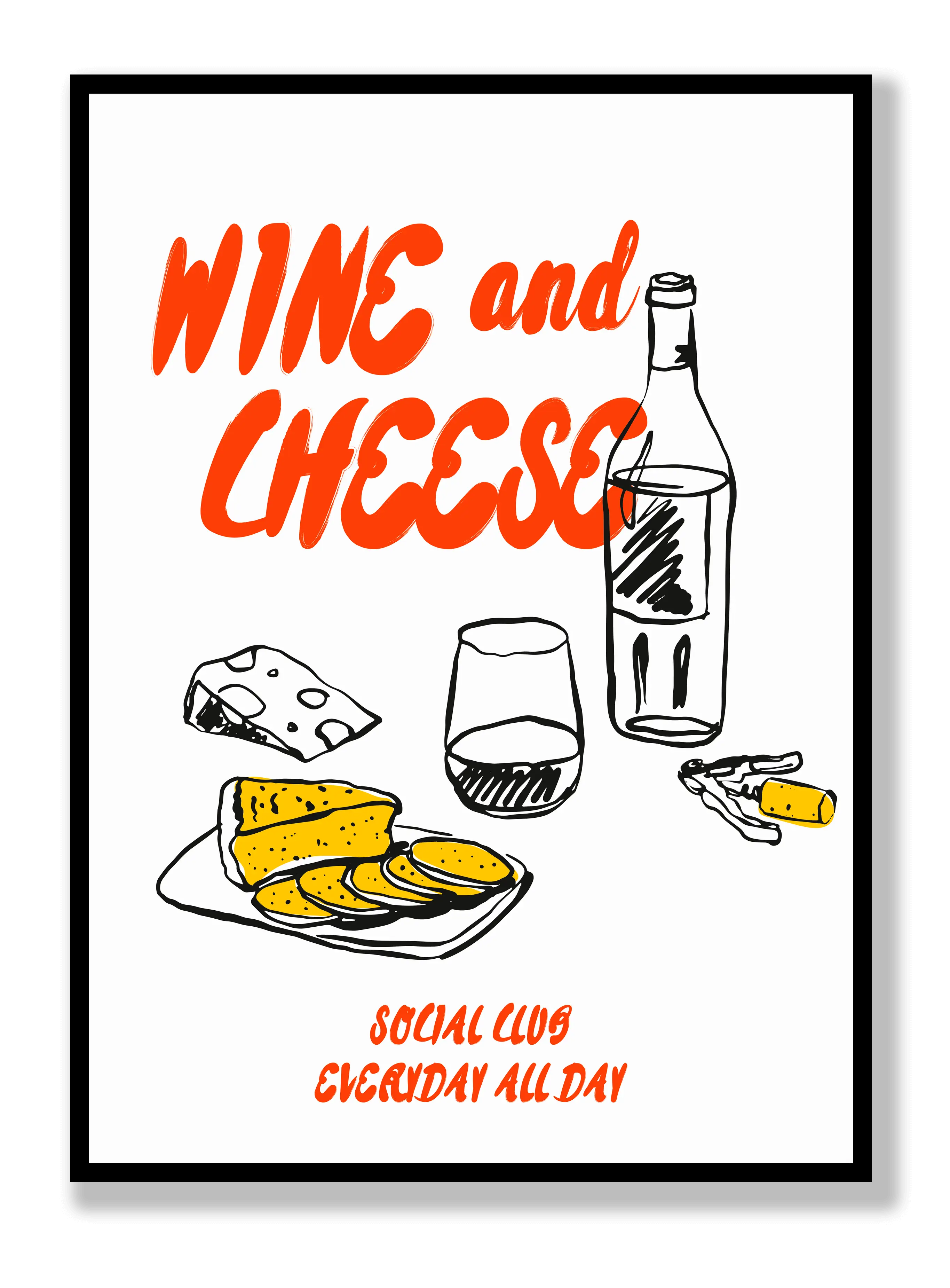 Wine and Cheese Poster