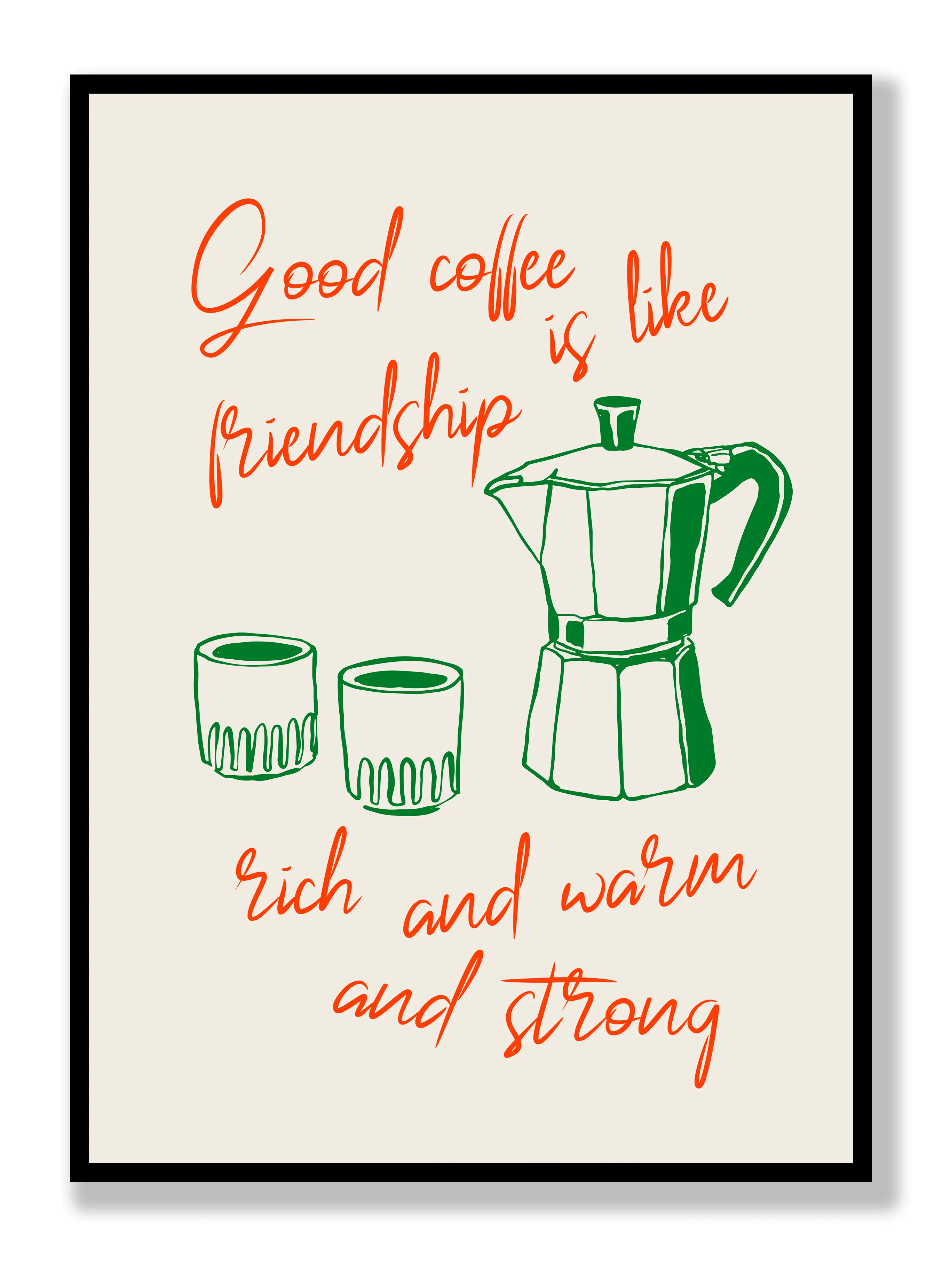 Coffee Is Friendship Poster