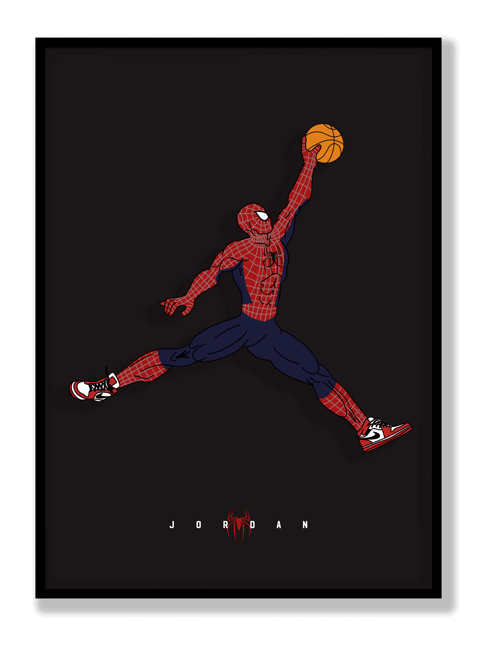 Spiderman x Jordan plakat