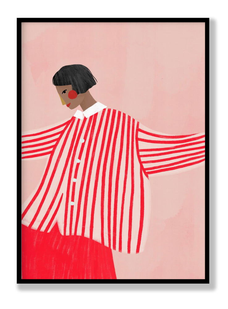 The Woman With the Red Stripes plakat