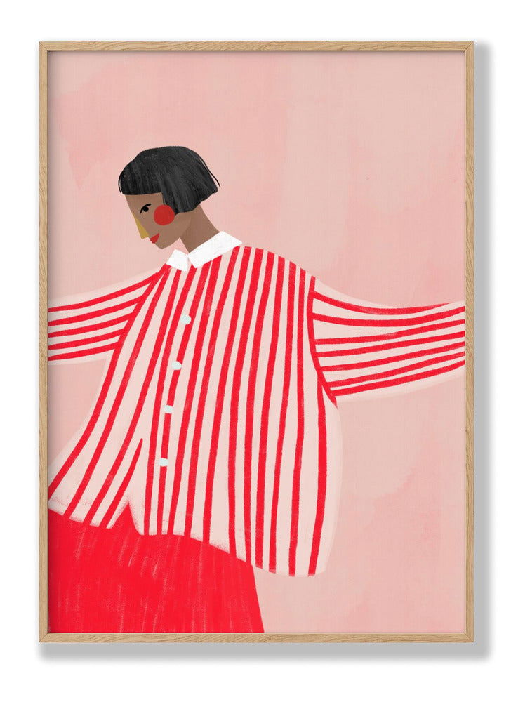 The Woman With the Red Stripes plakat