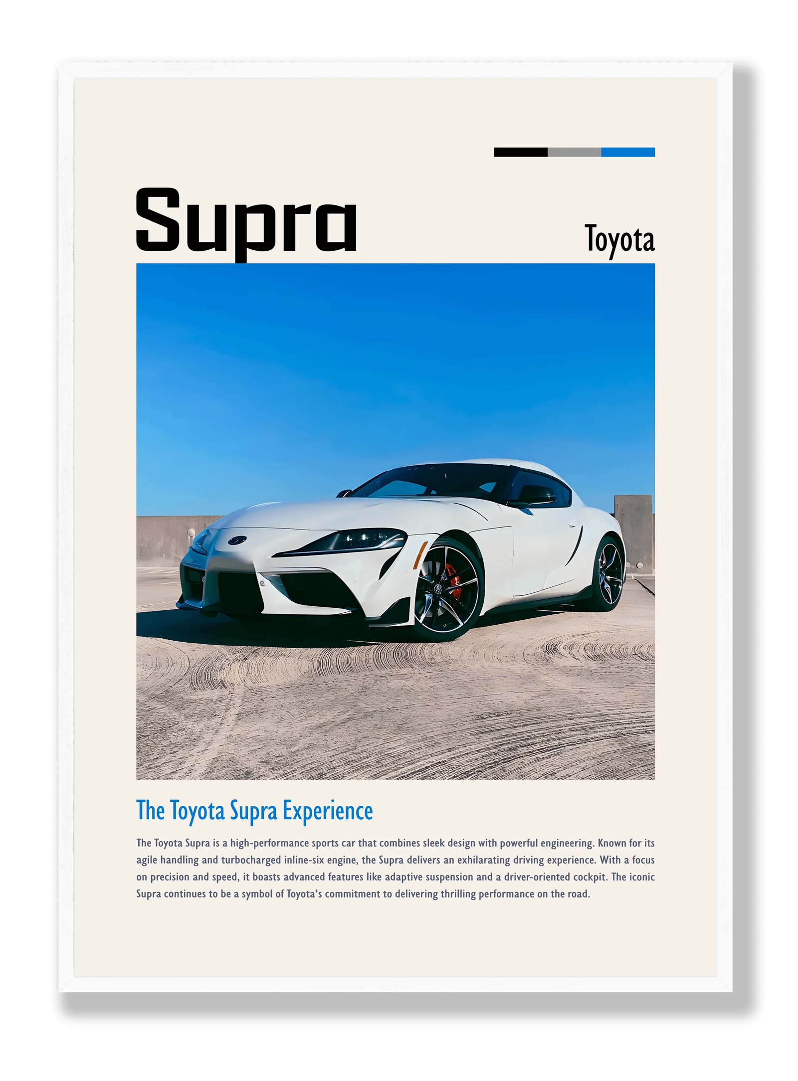 Toyota Supra plakat