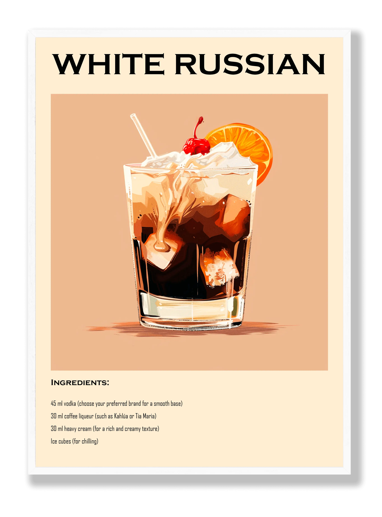 White Russian plakat