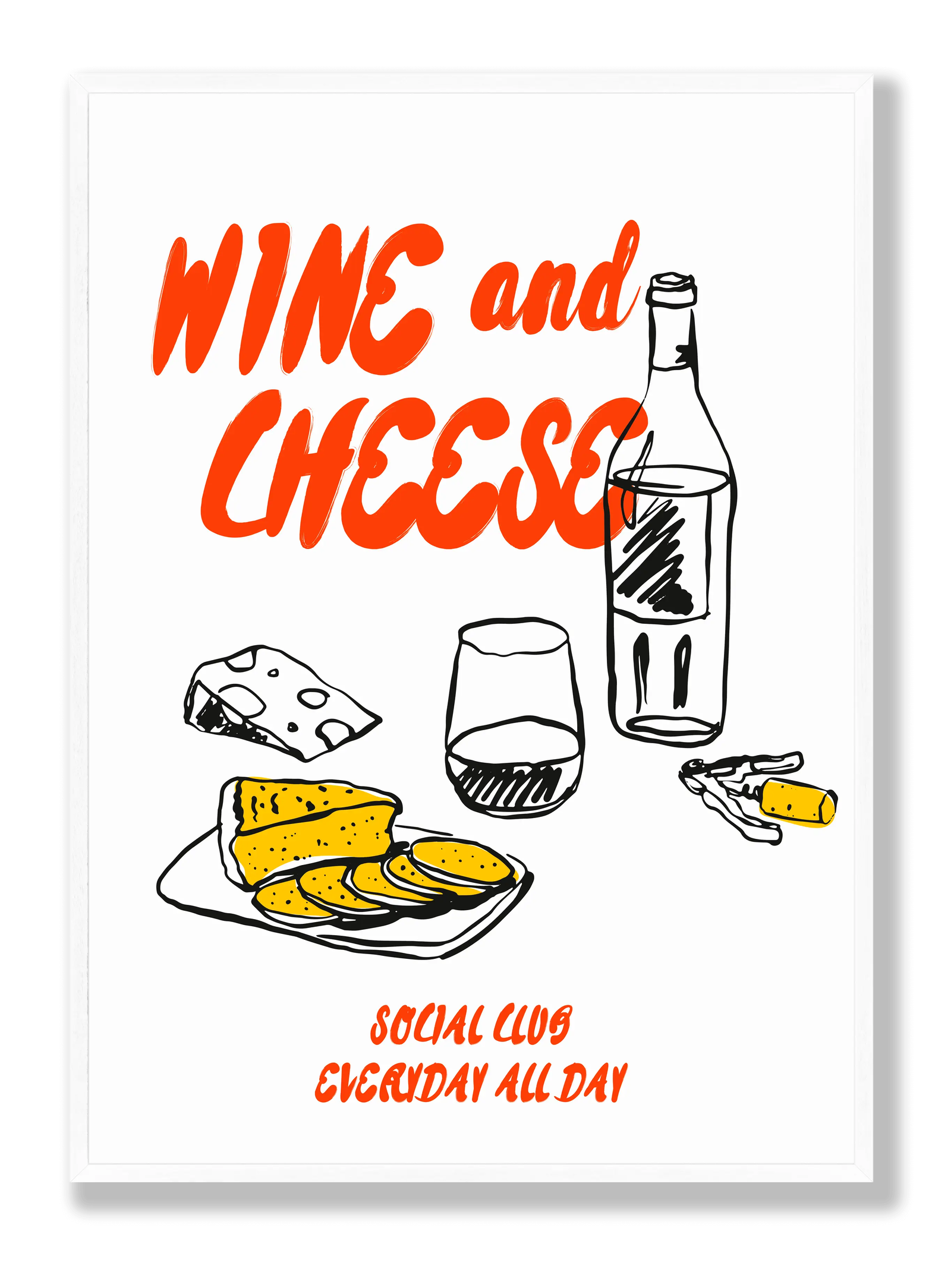 Wine And Cheese plakat