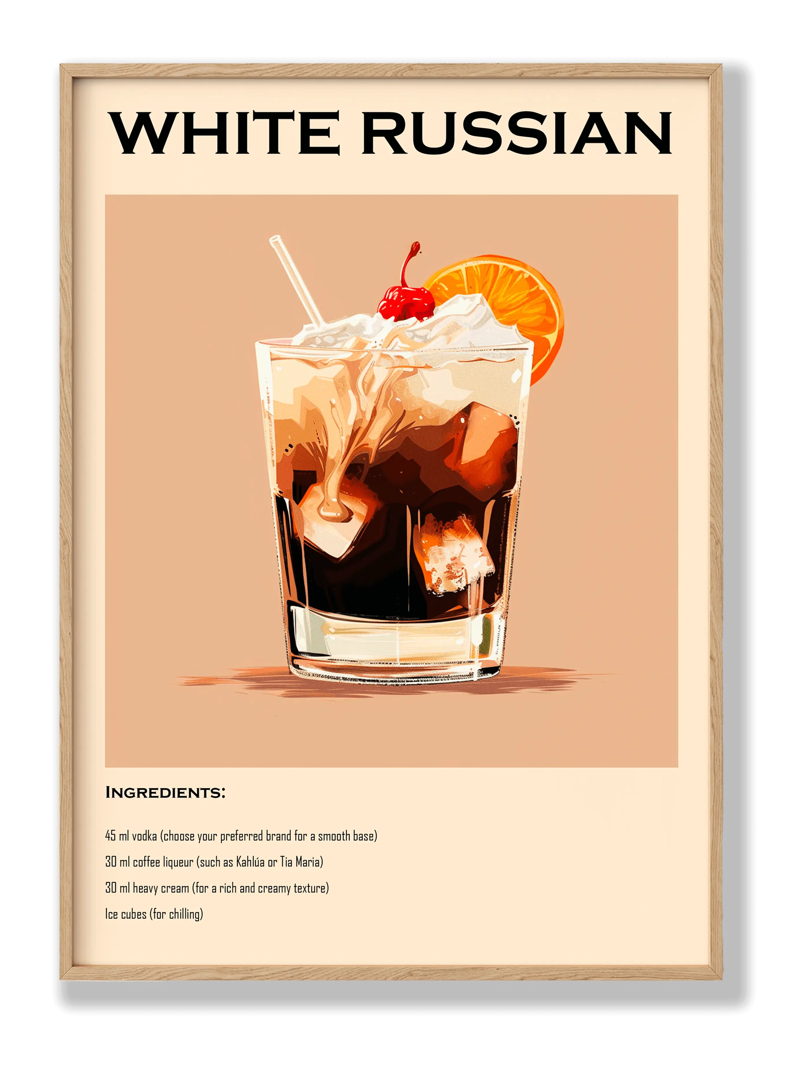 White Russian Poster