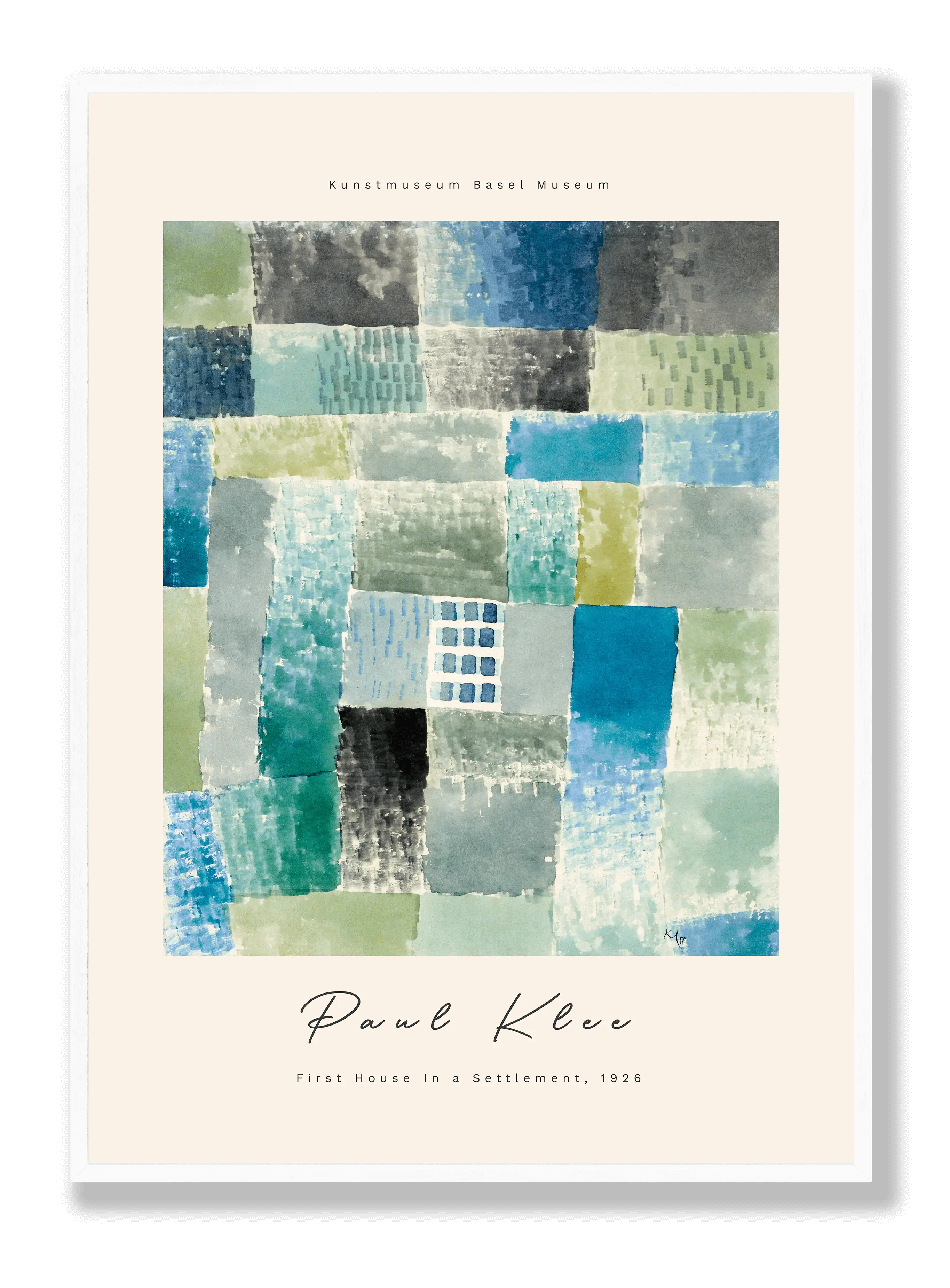 Paul Klee - First House In A Settlement Poster