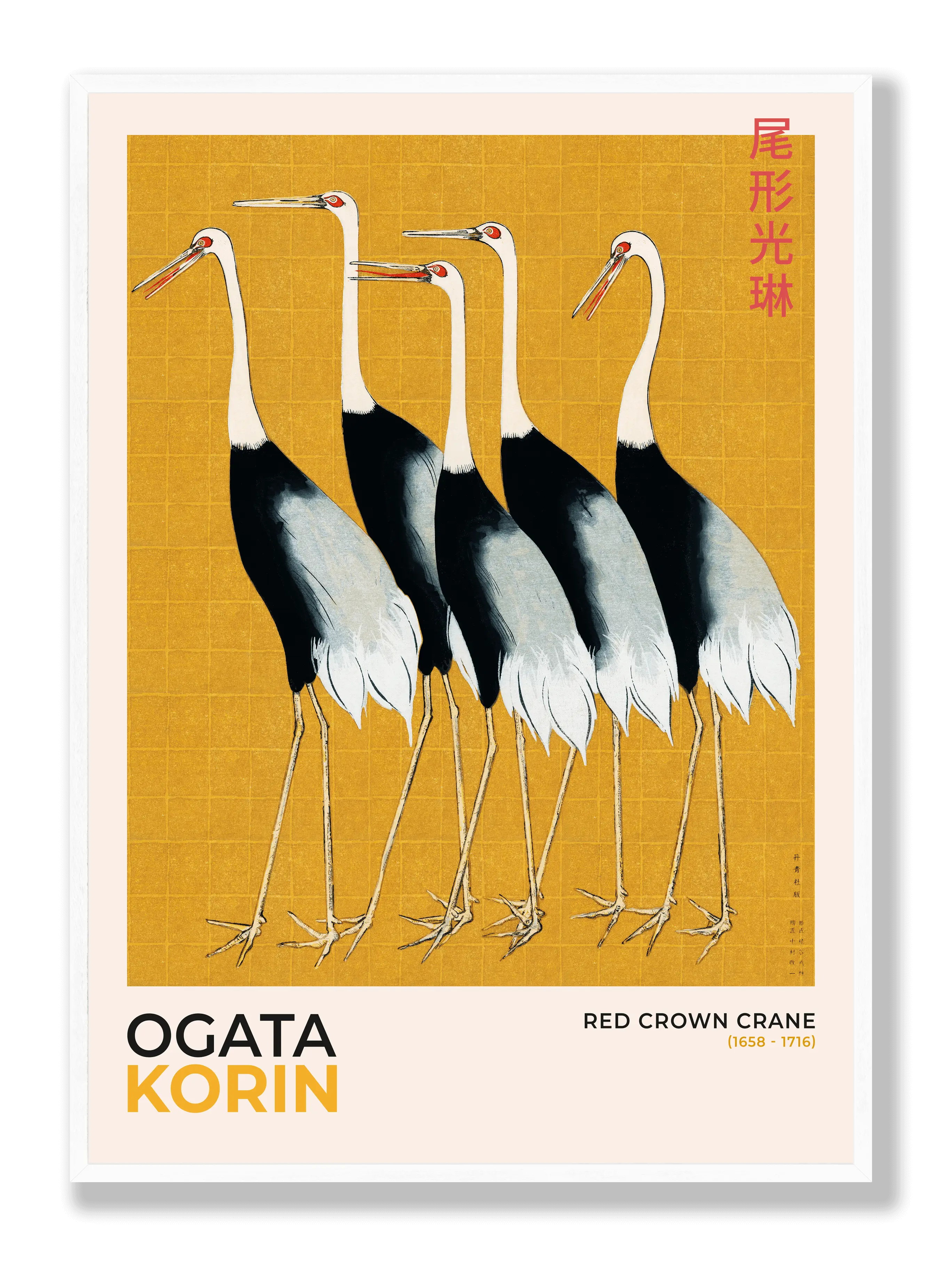 Ogata Korin - Red Crown Crane Poster