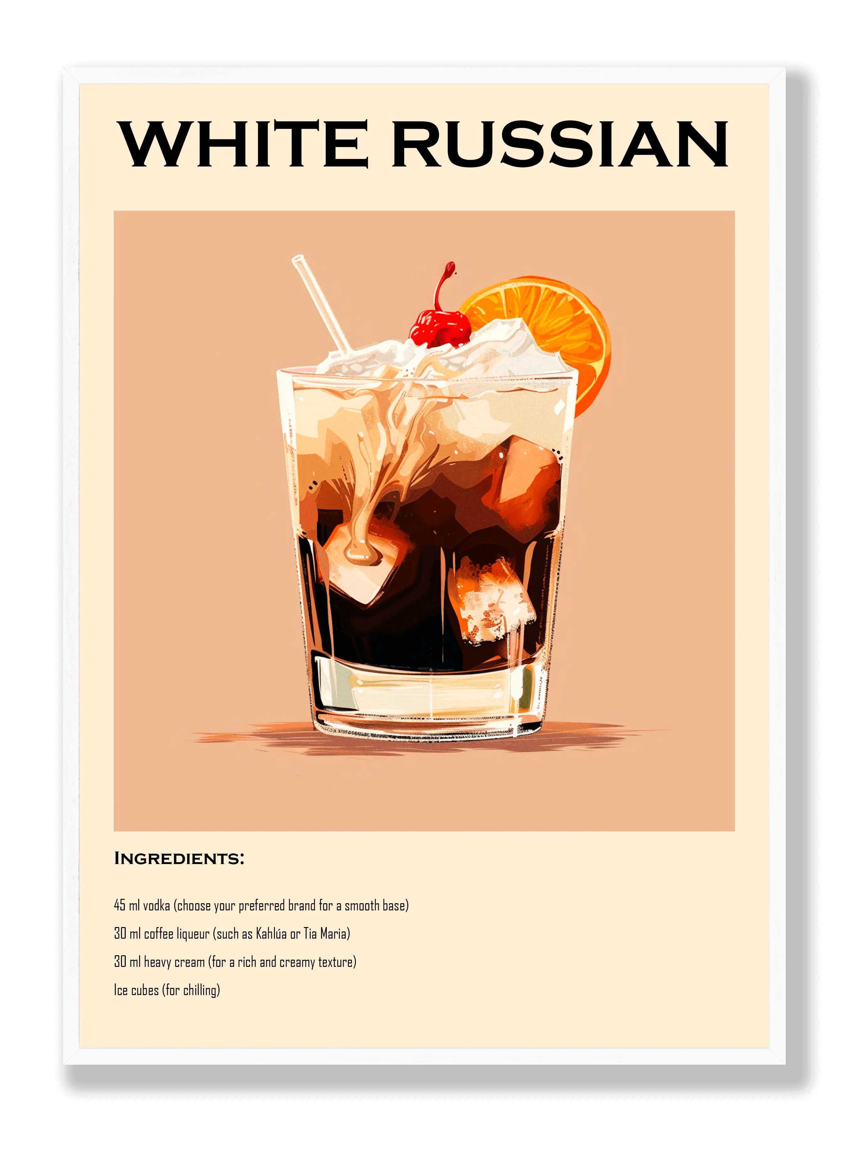 White Russian Poster