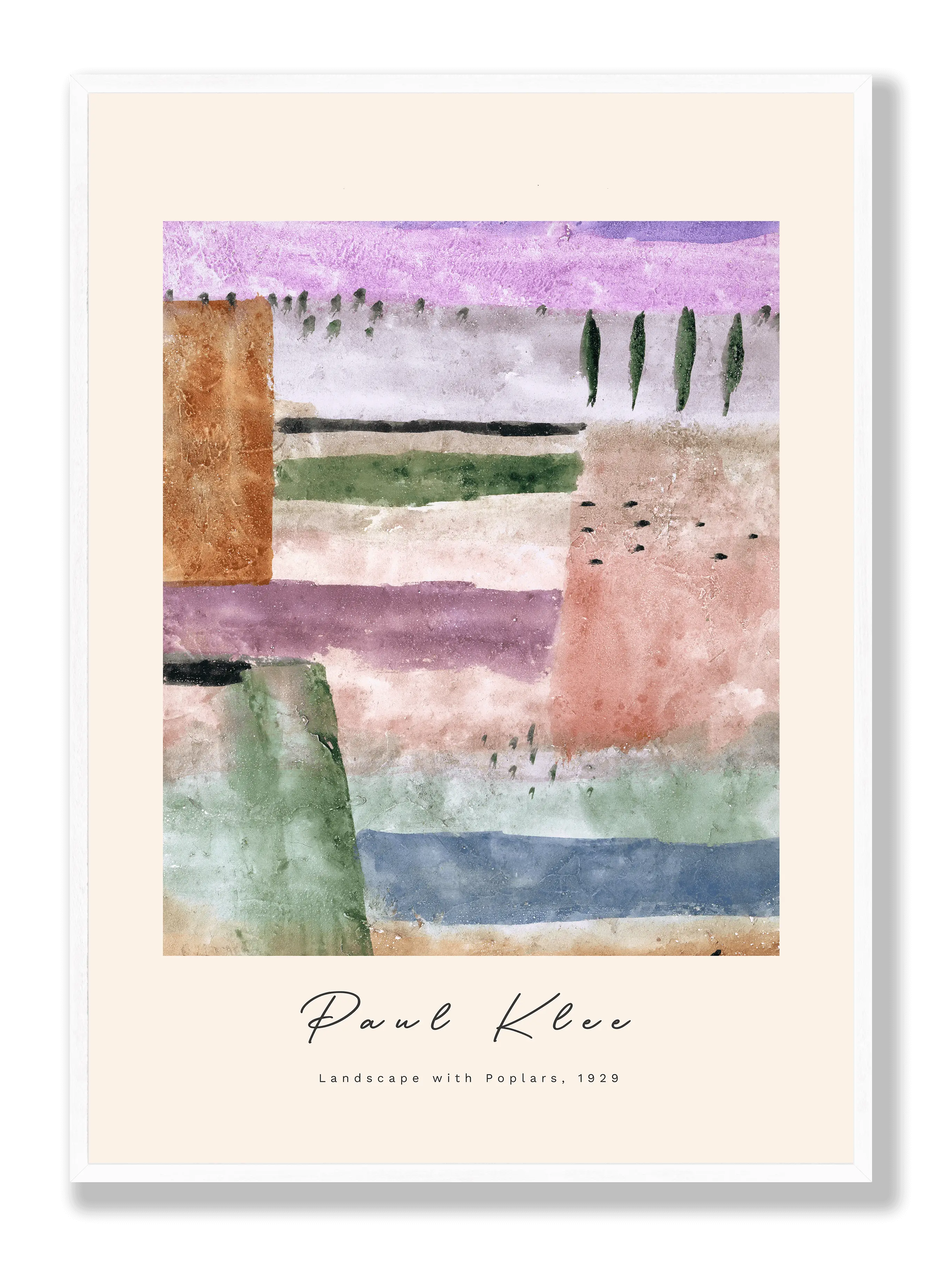 Paul Klee - Landscape With Poplars 2 Poster