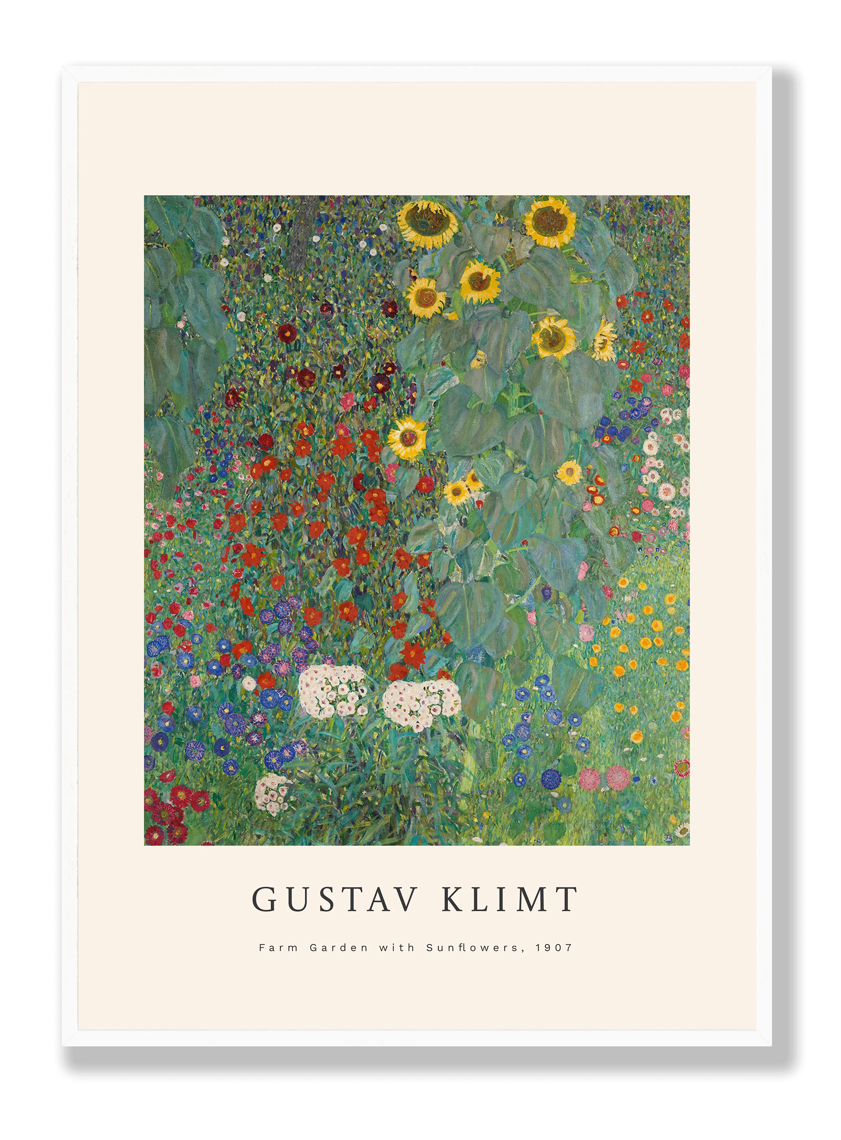 Gustav Klimt - Farm Garden With Sunflowers Poster