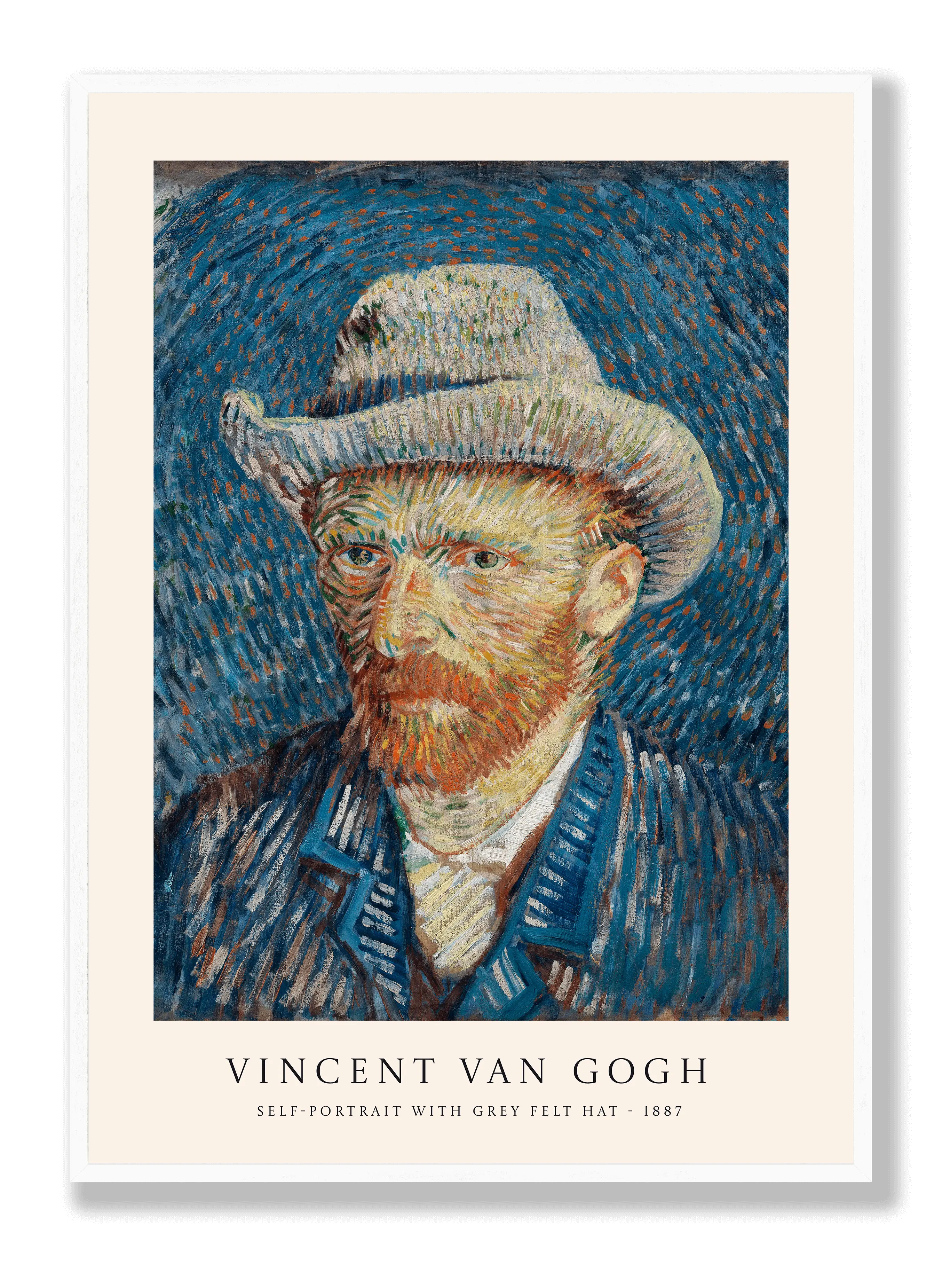 Van Gogh - Self Portrait With Gray Felt Hat Poster