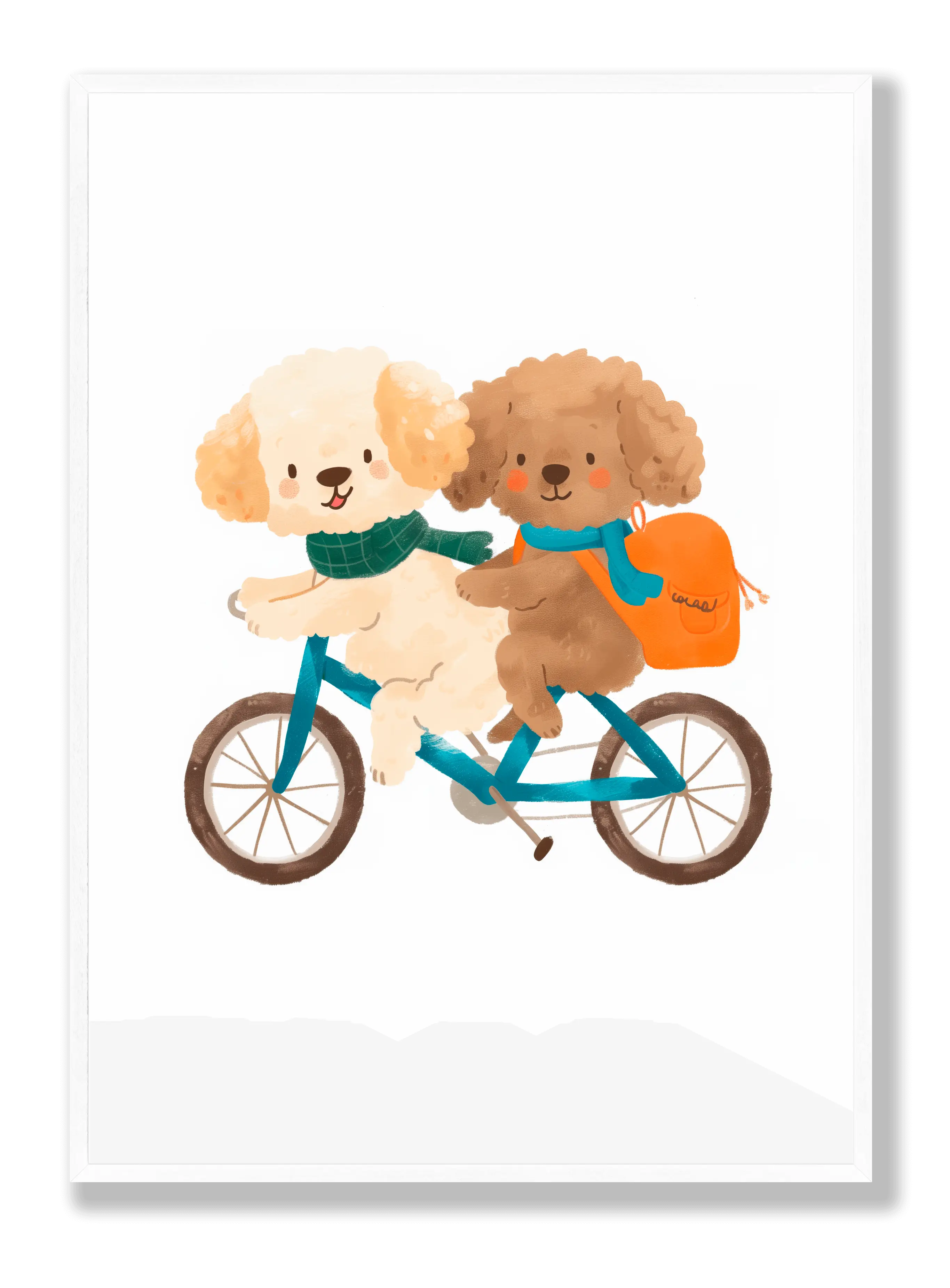 Dogs On Bicycles Poster