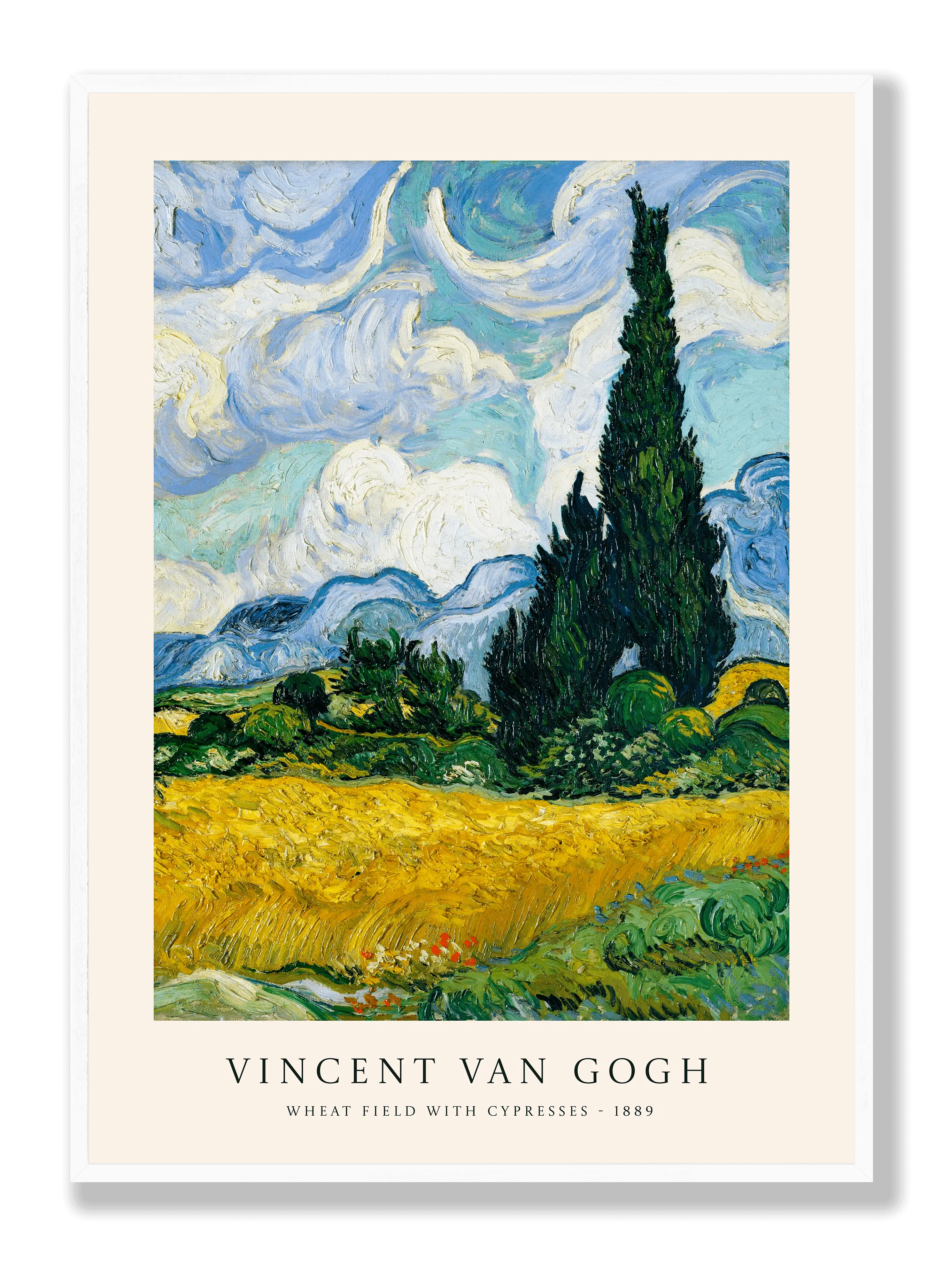 Van Gogh - Wheat Field With Cypresses Poster