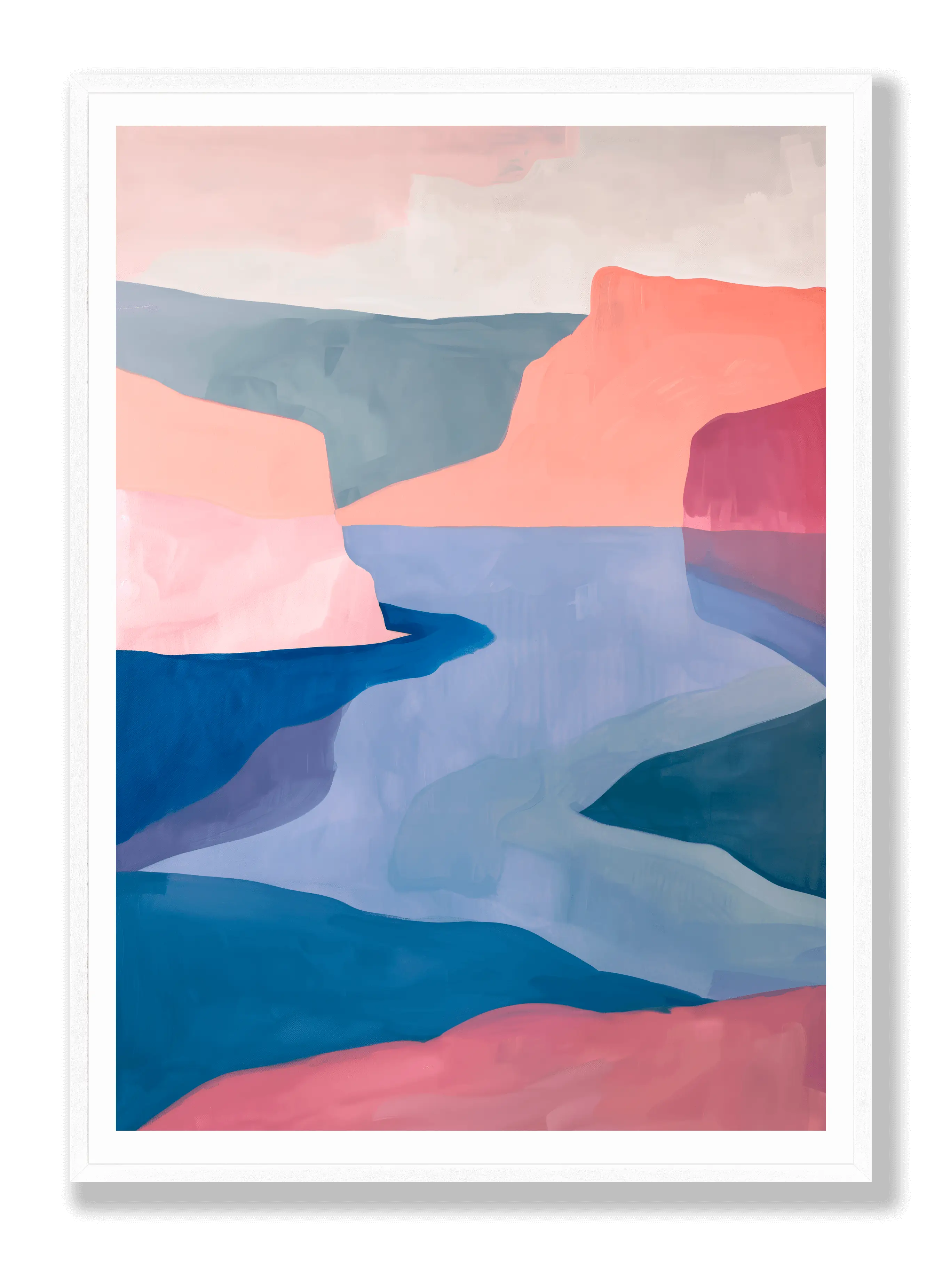 Abstract Lake Poster