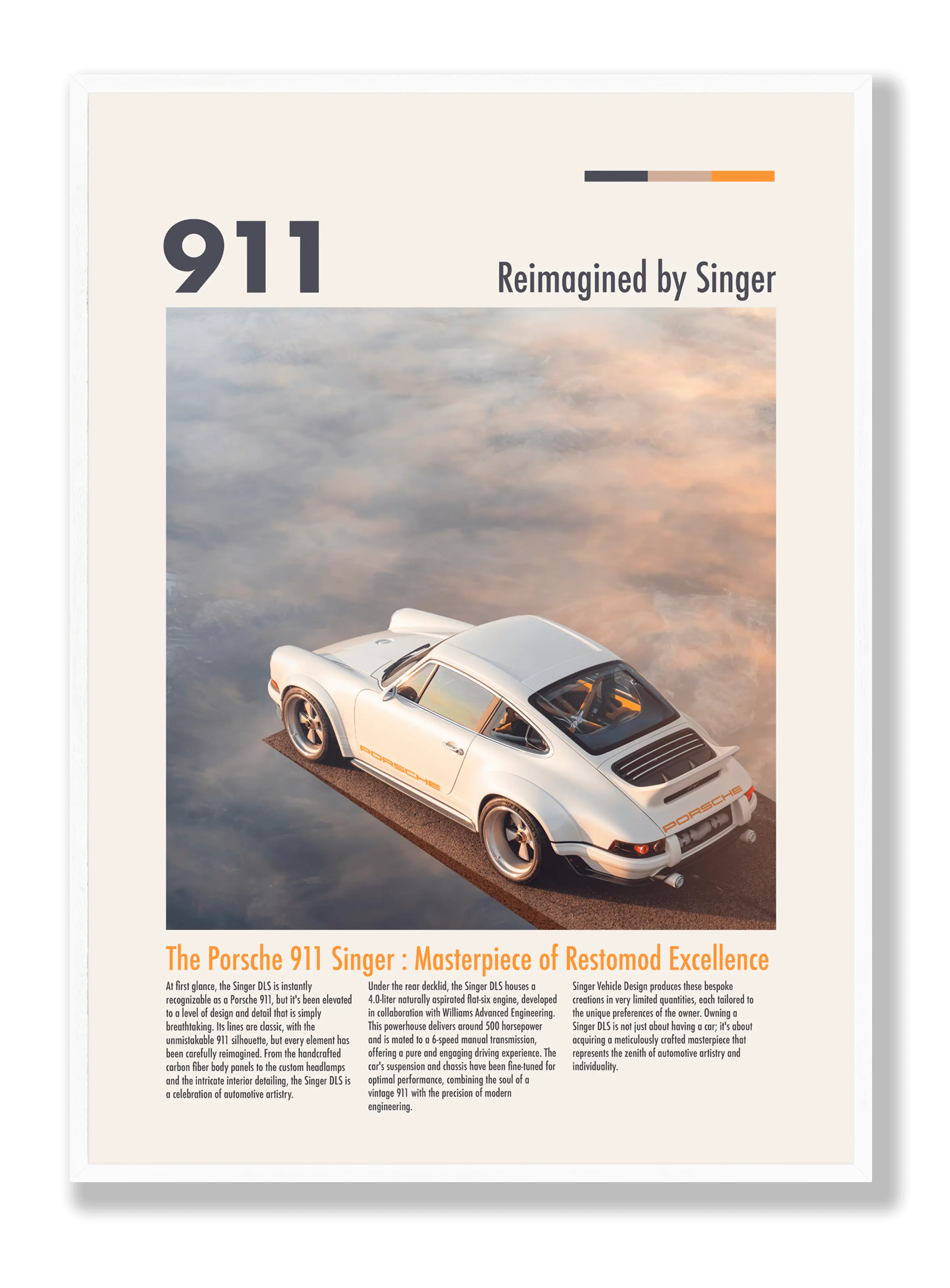 Porsche 911 x Singer Poster