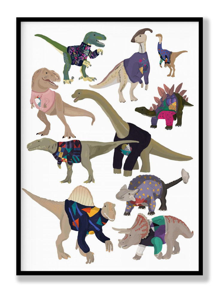 Dinosaurs In 80s Jumpers