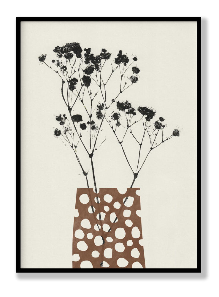 Gypsophila In a Brown Vase