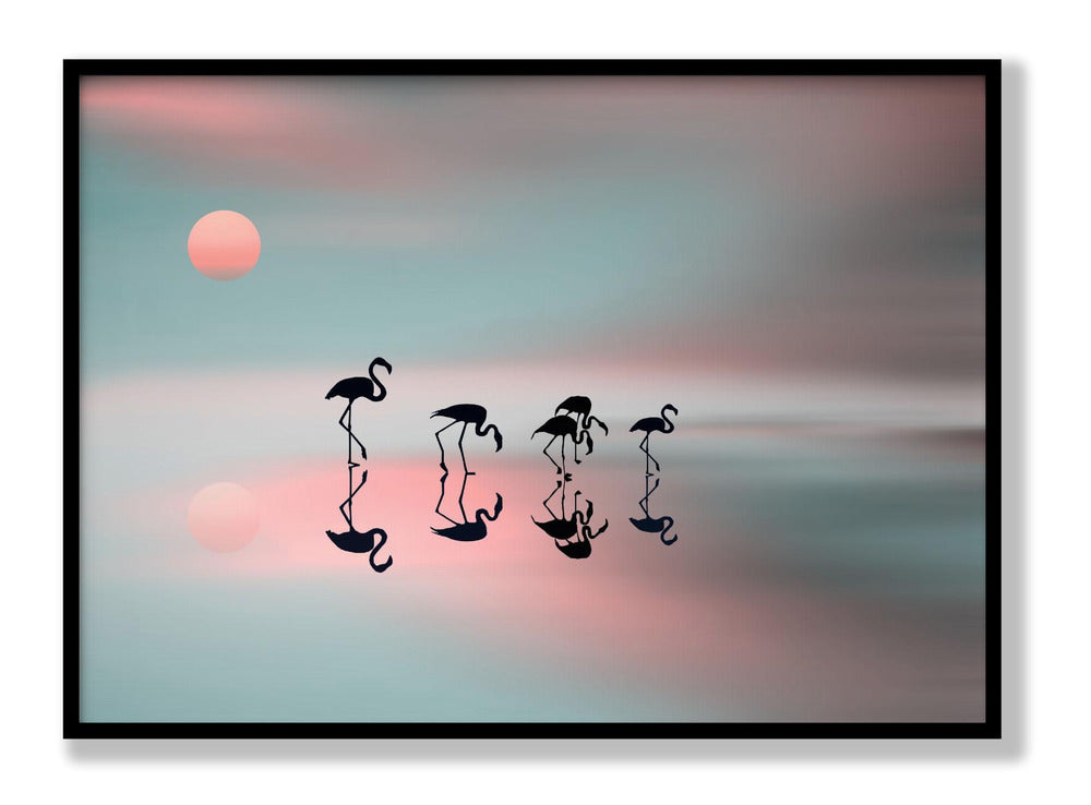 Family flamingos.