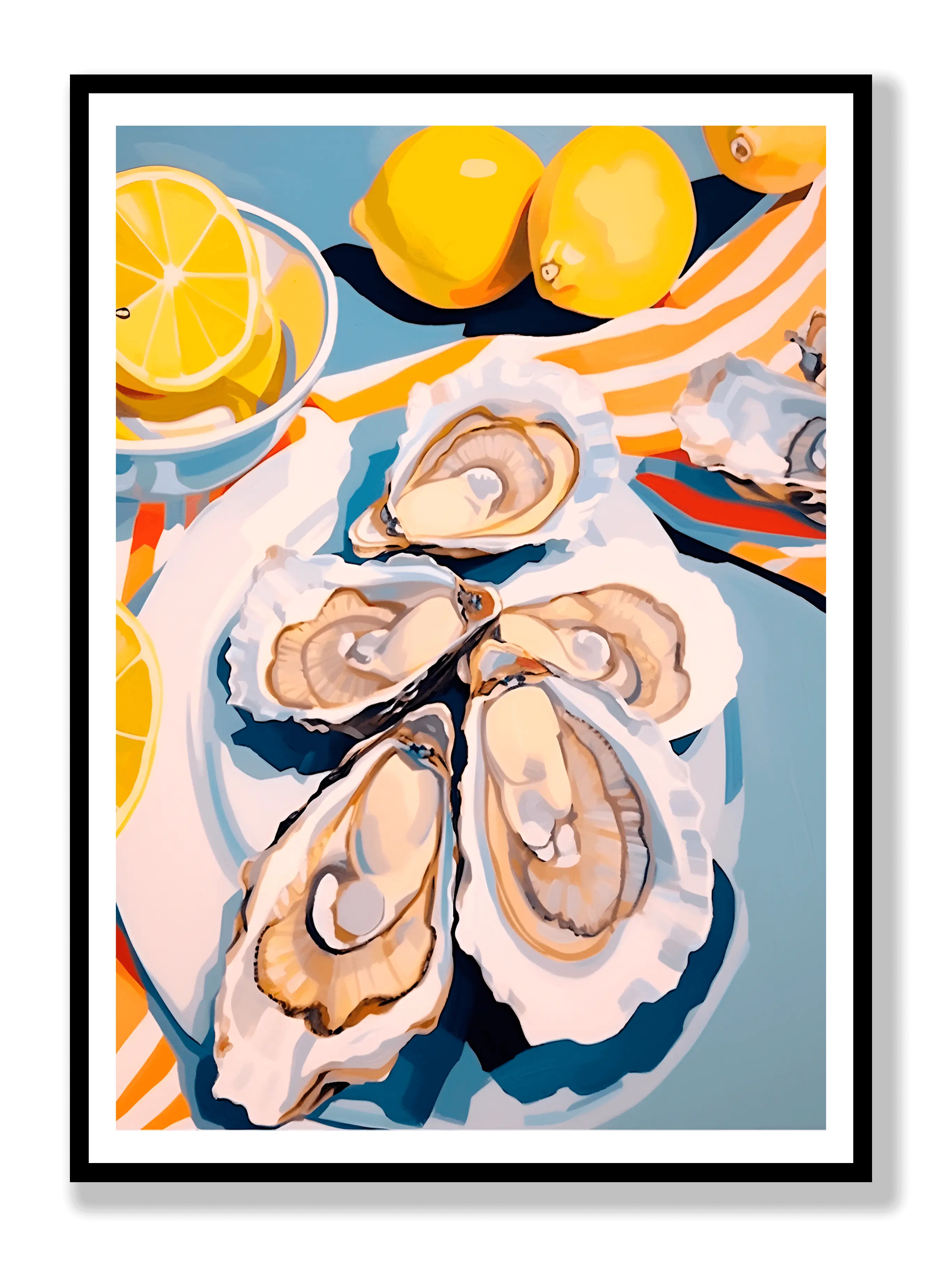 Oysters And Lemons Poster