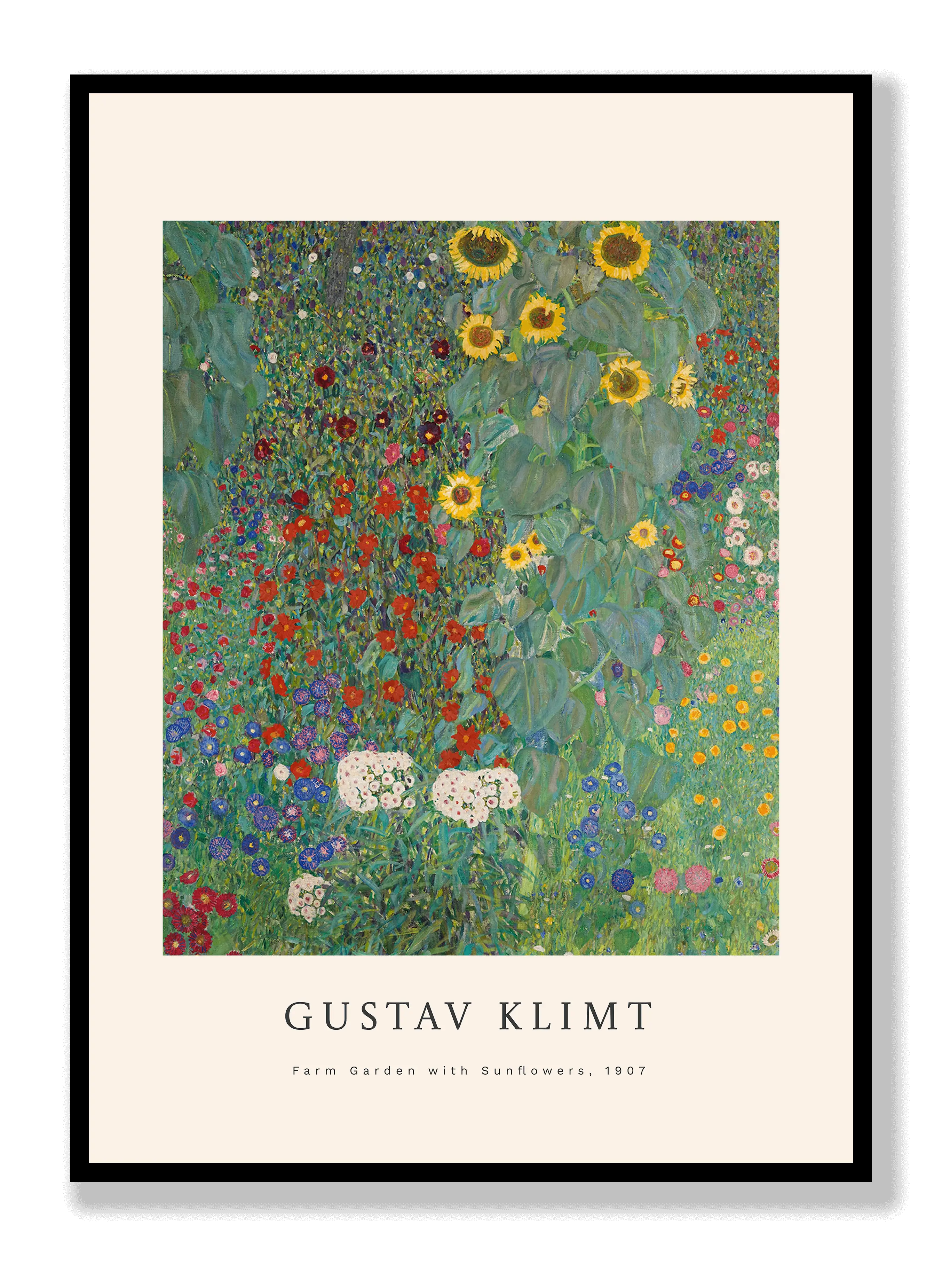 Gustav Klimt - Farm Garden With Sunflowers Poster