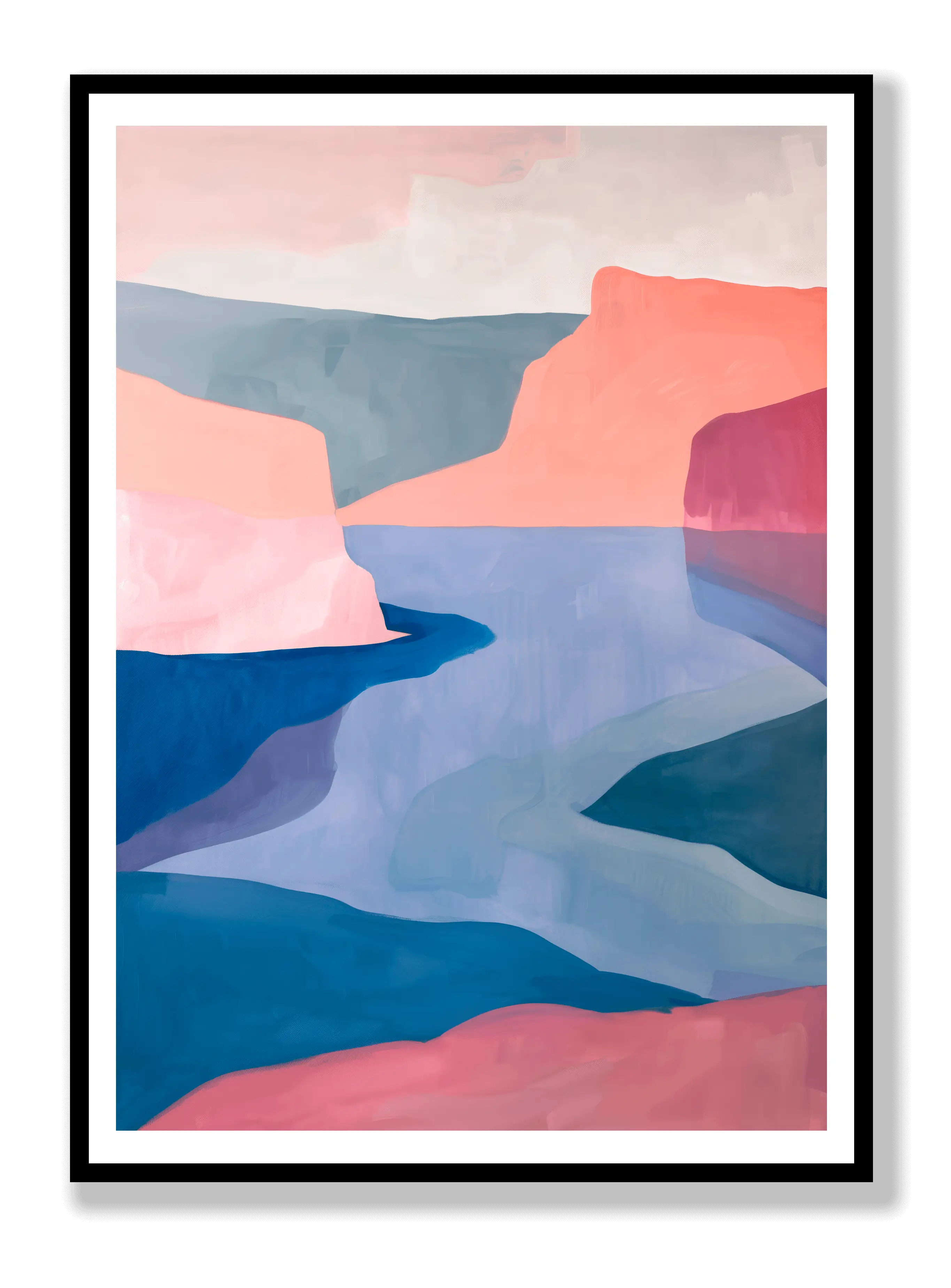 Abstract Lake Poster