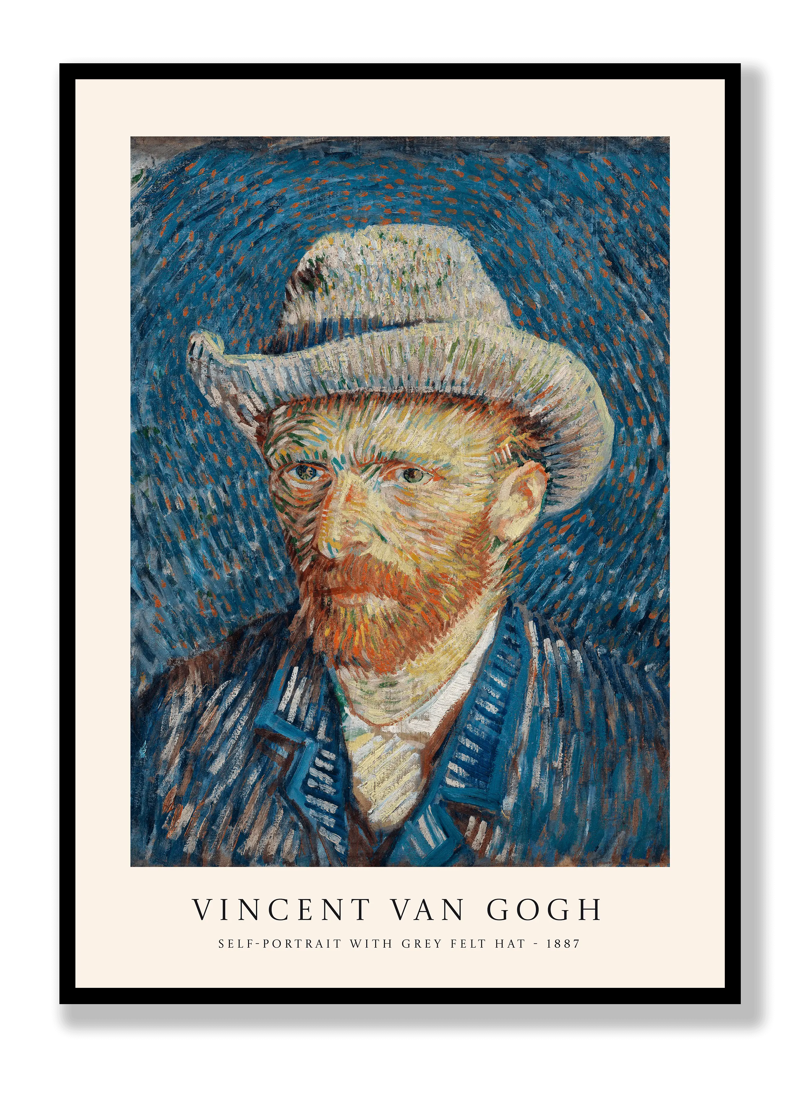 Van Gogh - Self Portrait With Gray Felt Hat Poster