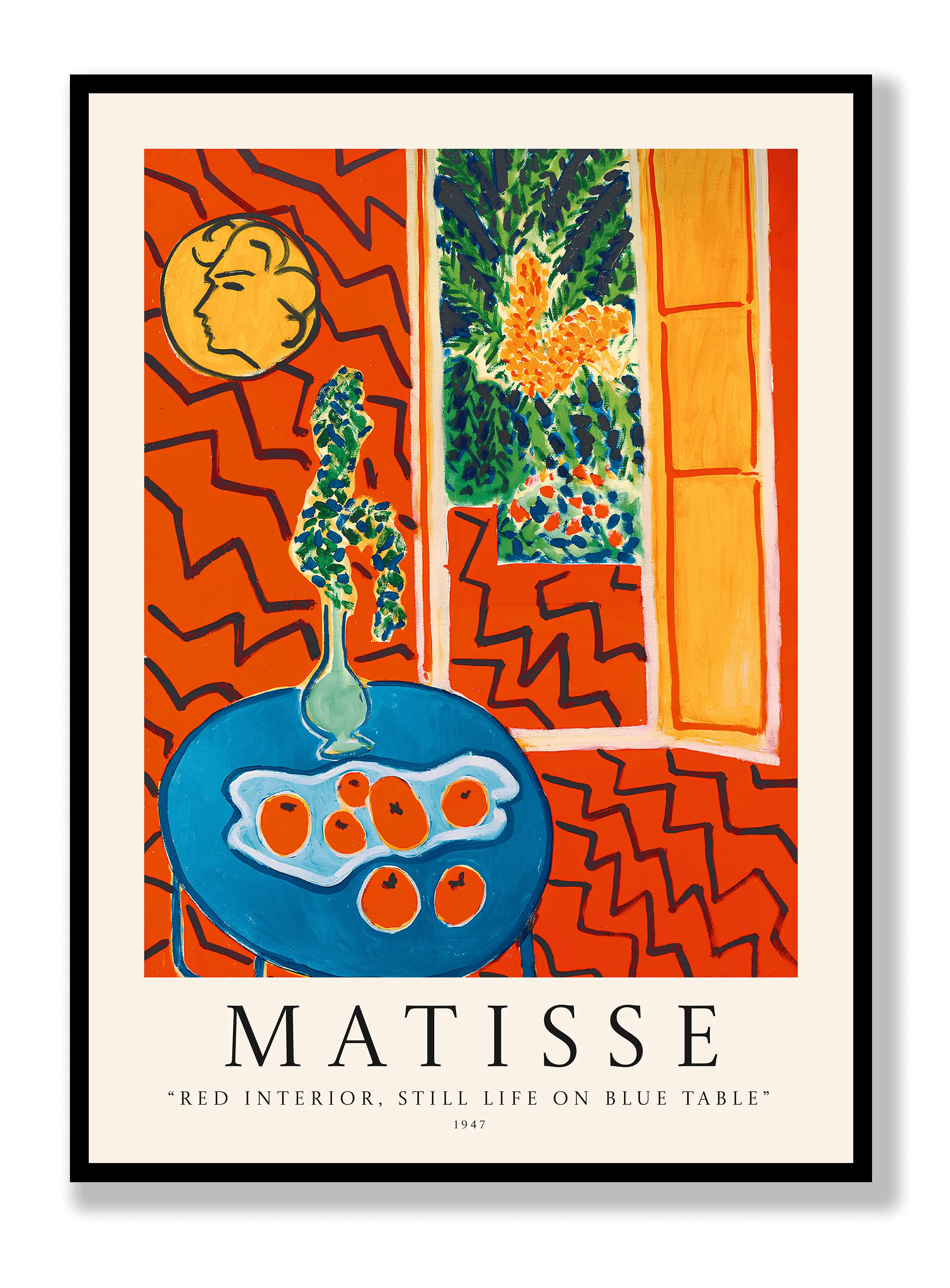 Henri Matisse - Red Interior. Still Life on a Blue Table Poster