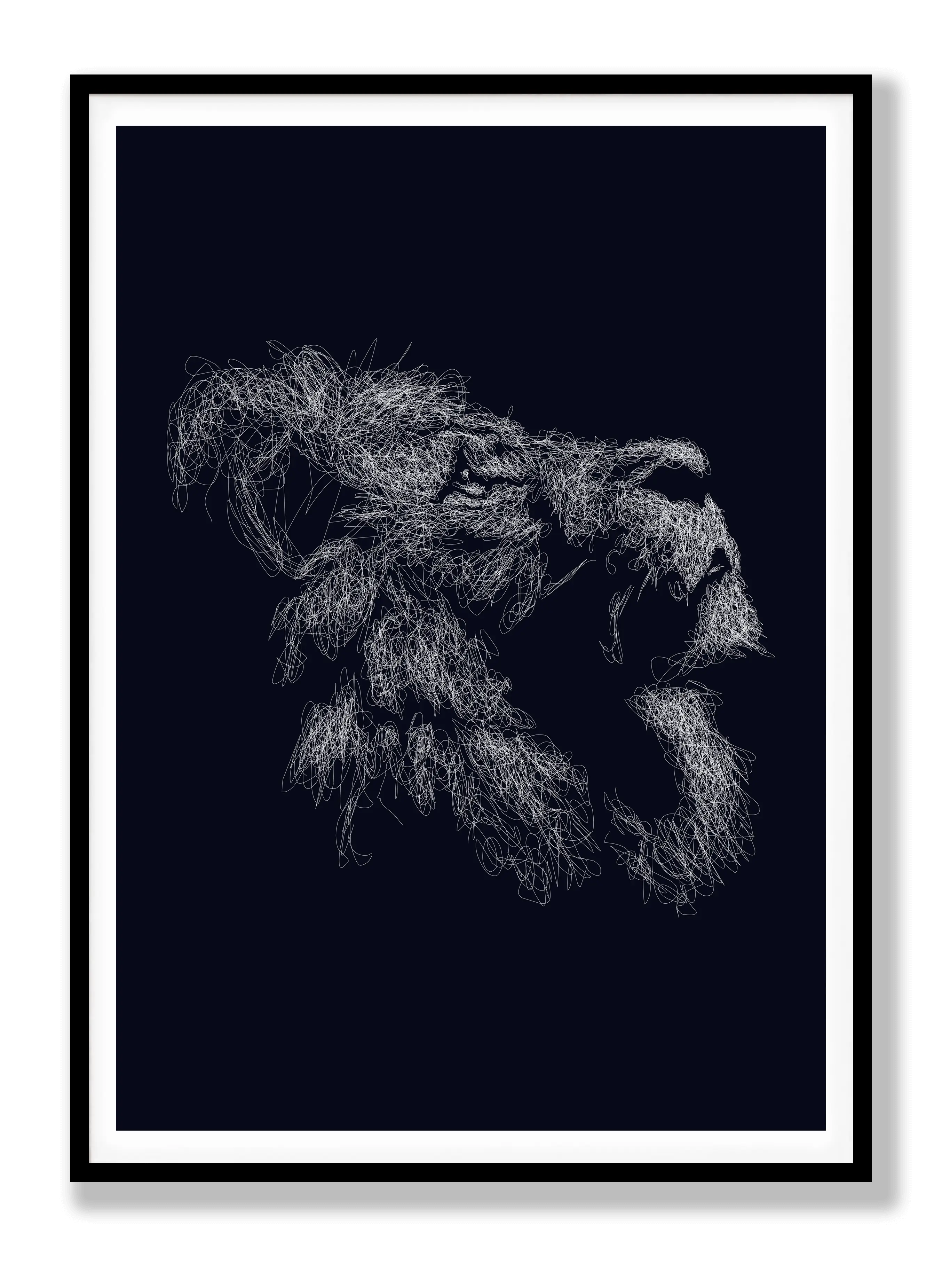 Lion Drawing Poster