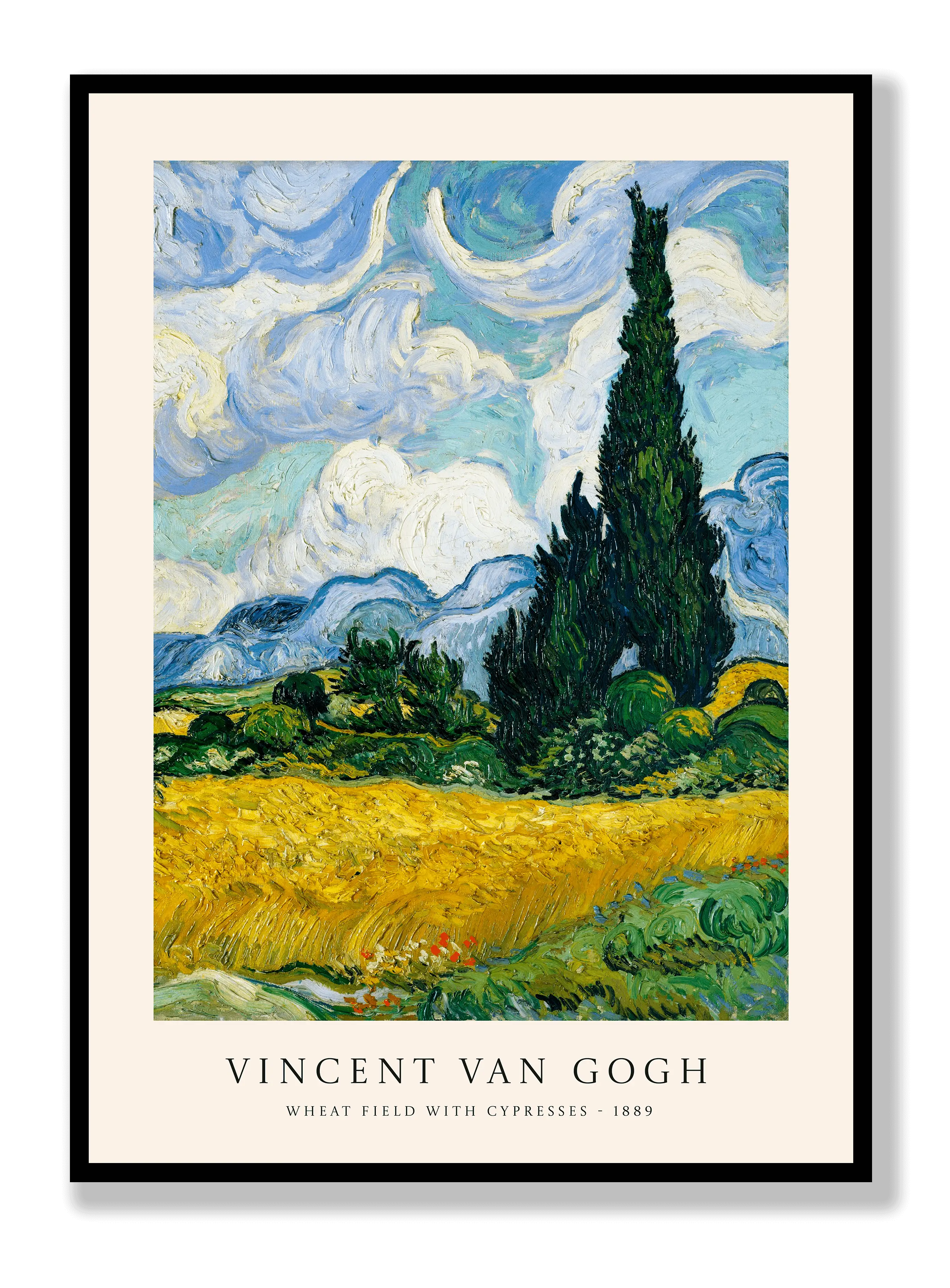 Van Gogh - Wheat Field With Cypresses Poster