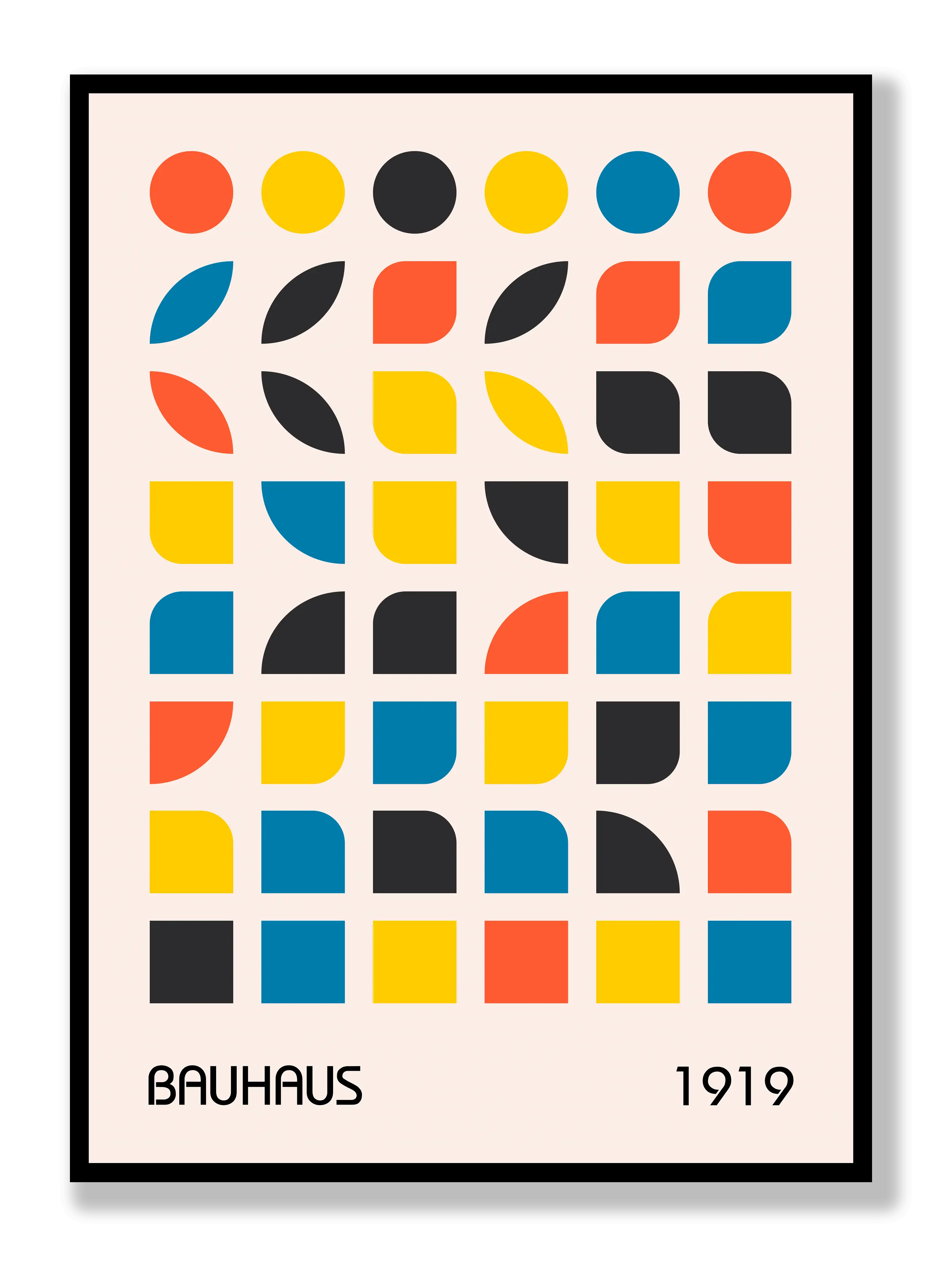 Bauhaus Shape Color Poster