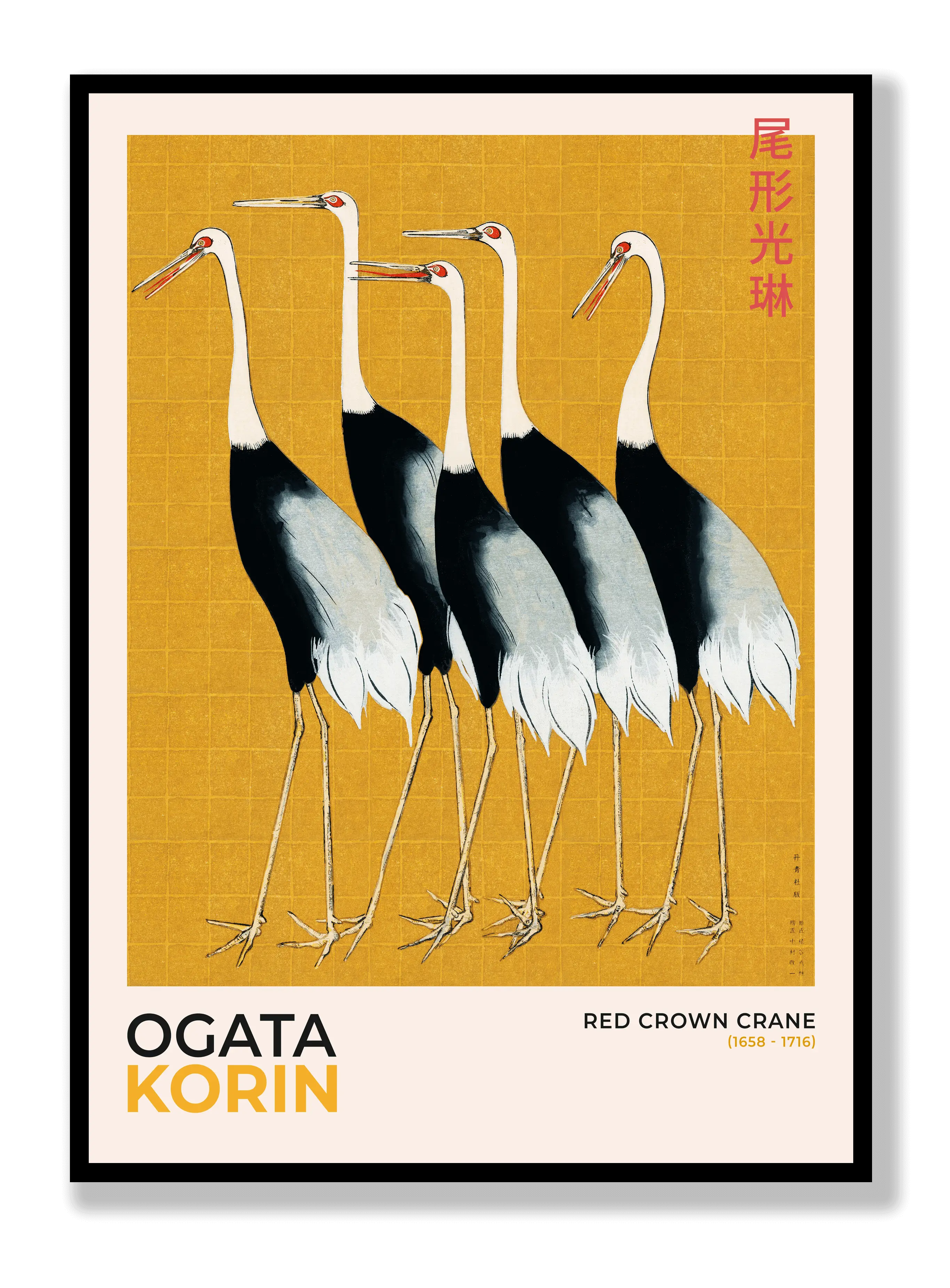 Ogata Korin - Red Crown Crane Poster