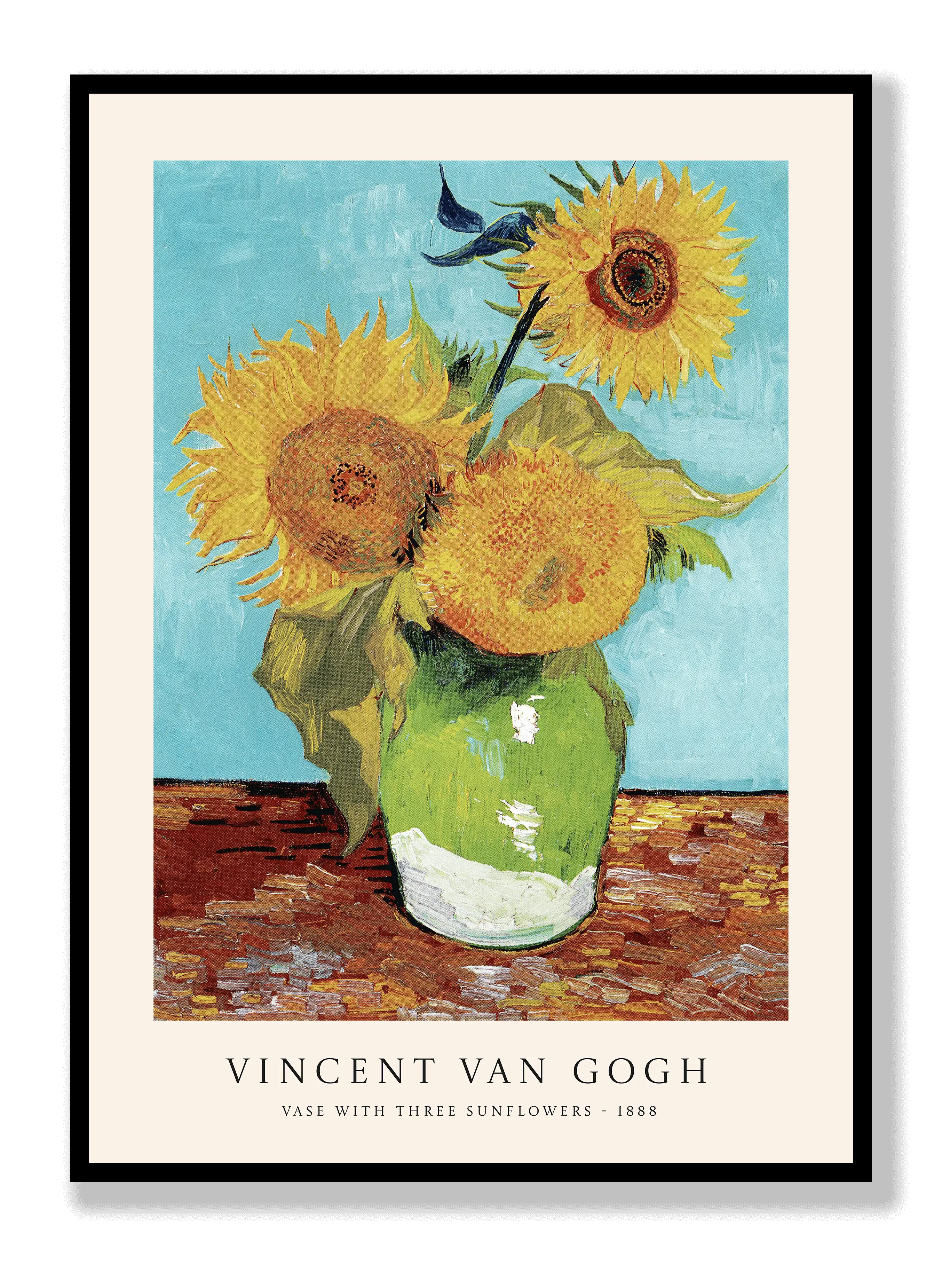 Van Gogh - Vase With Three Sunflowers Poster