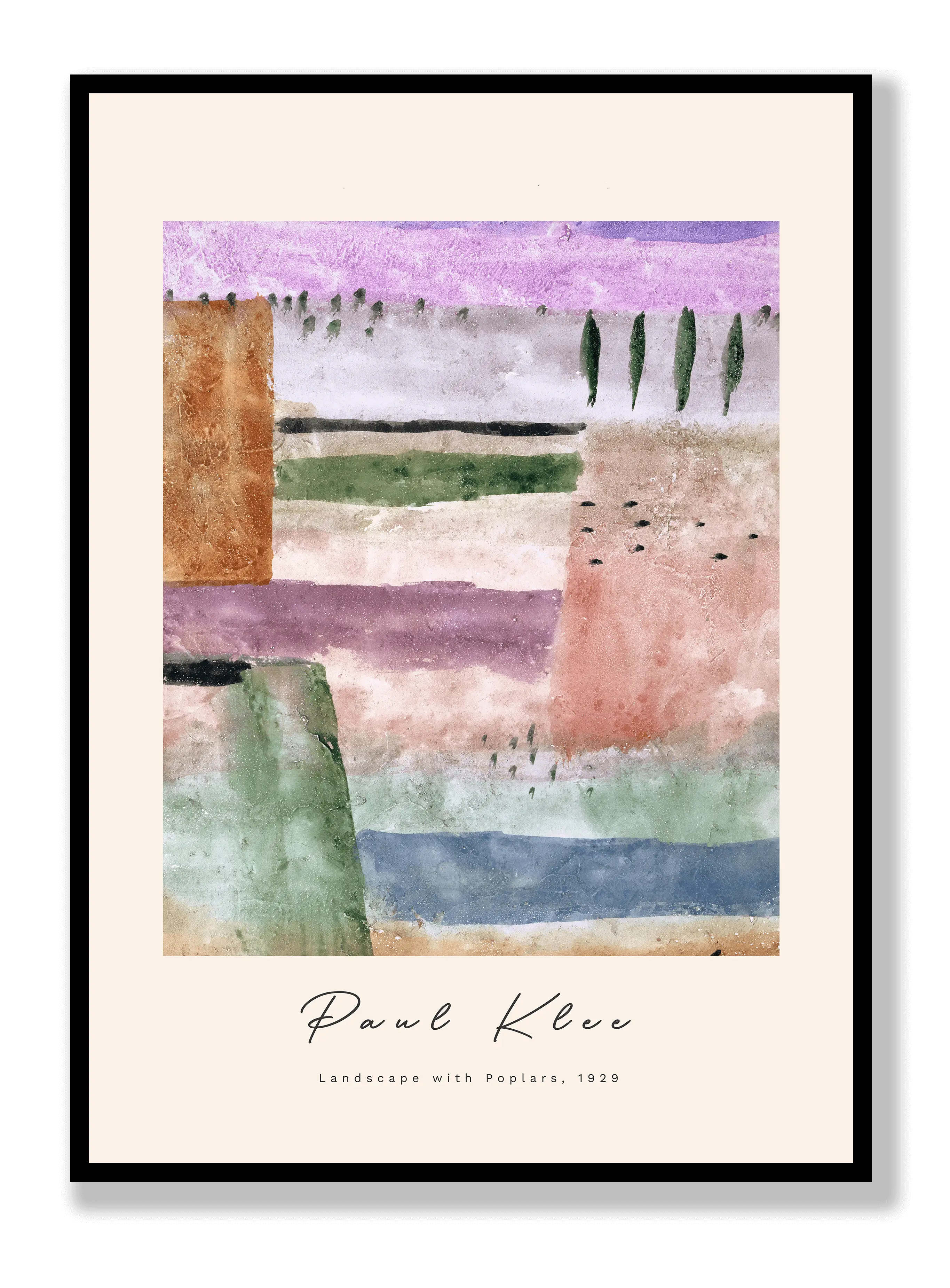 Paul Klee - Landscape With Poplars 2 Poster