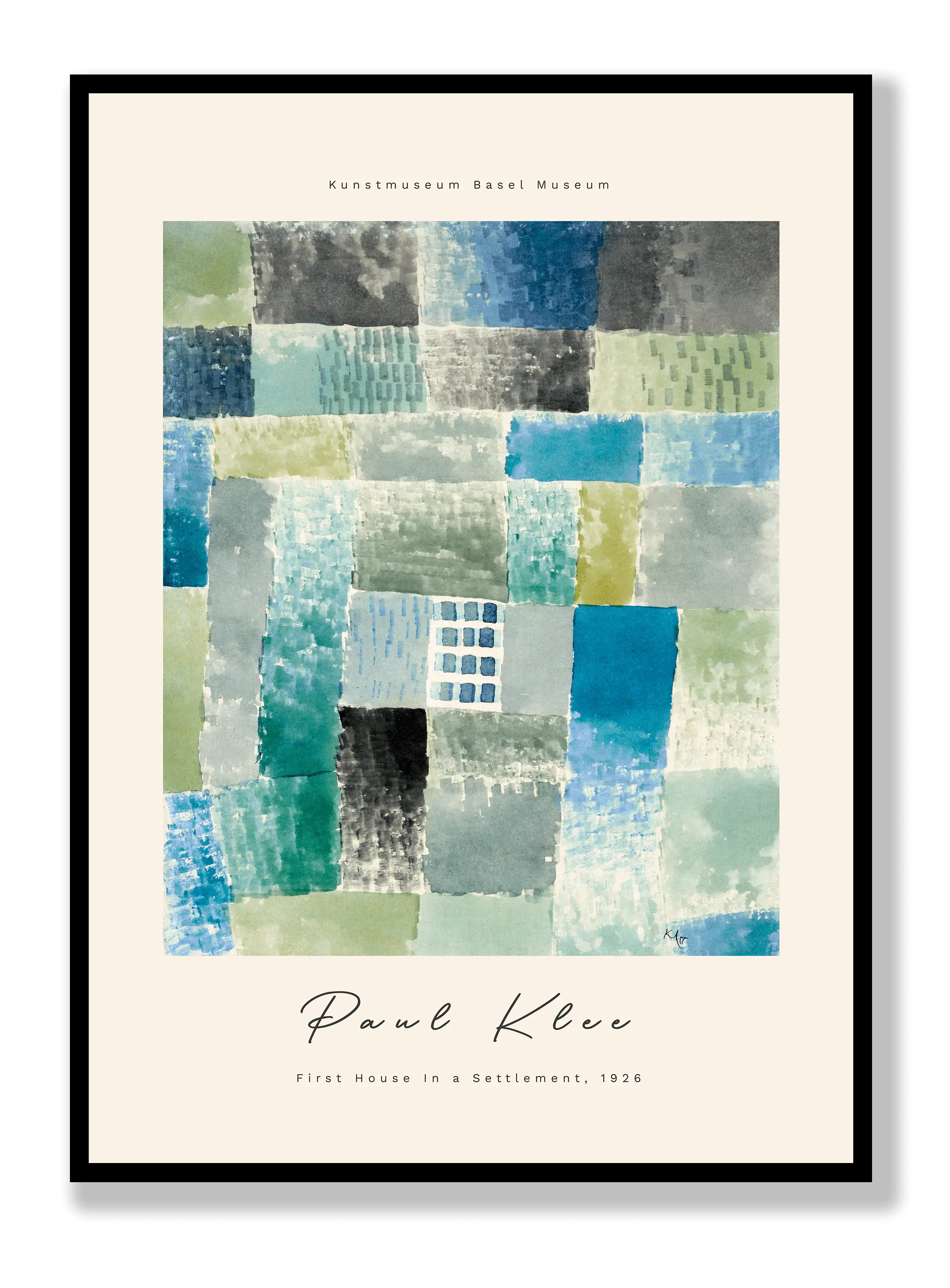 Paul Klee - First House In A Settlement Poster